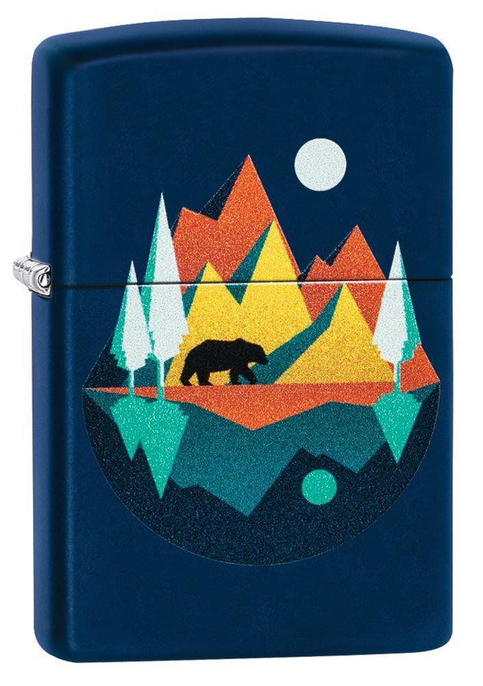 Geometric Bear and Mountains Design T-Shirt - Stylish Graphic Tee for Men & Women - Perfect for Outdoor Adventures, Hiking, and Casual Wear