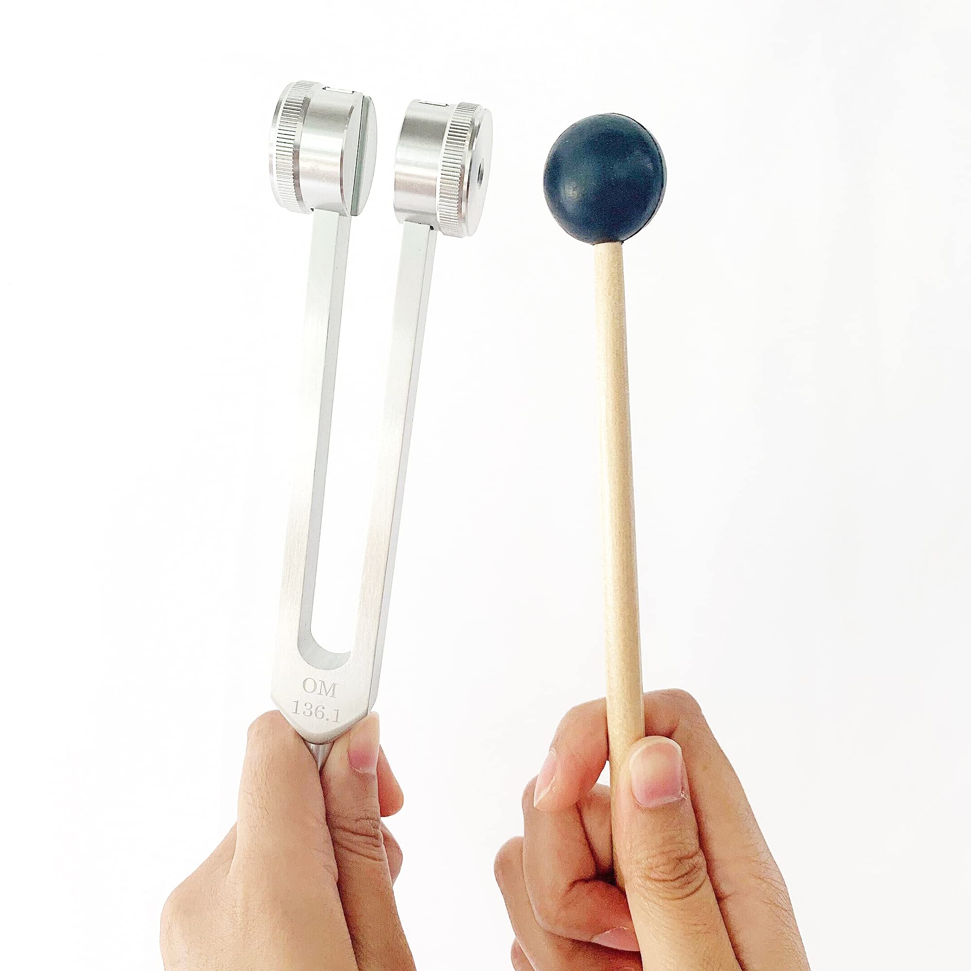 136.1Hz Weighted Angel Tuning Fork for Chakra Healing & Sound Therapy | Medical Grade Sonic Slider | Perfect for Yoga, Meditation & Energy Balancing