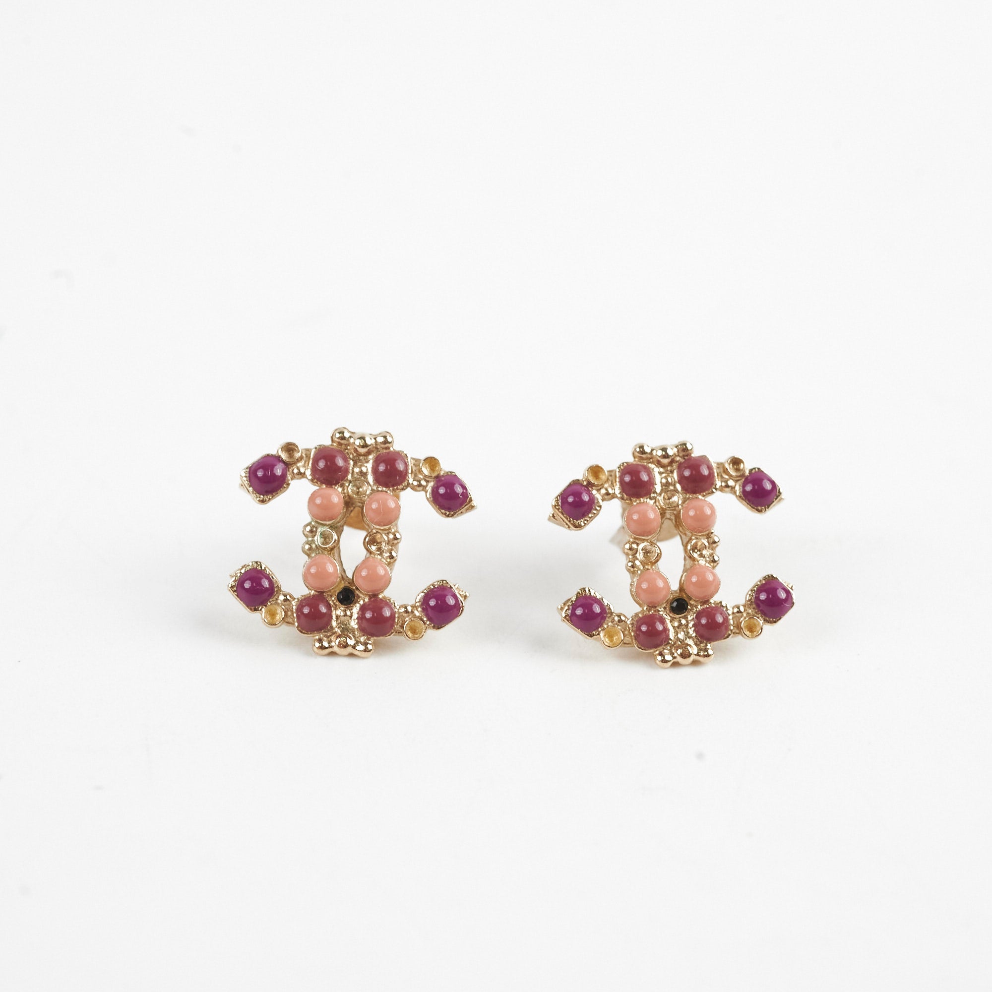 Chanel Beaded CC Logo Earrings - Fashion Costume Jewelry for Women | Elegant Party & Evening Wear Accessories