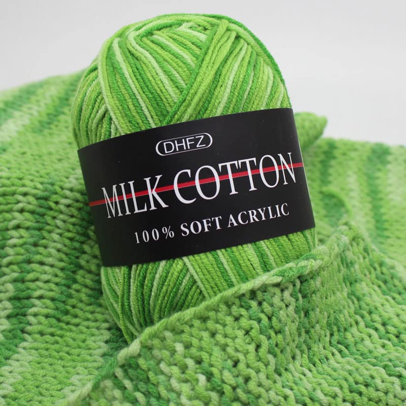 Premium Soft Cotton Baby Crochet Yarn Kit - Hand Knitting Wool for DIY Sweaters, Blankets & Baby Clothes | Milk Sweet Thick Fiber Threads (Color 6) - Perfect for Crochet Beginners & Craft Lovers