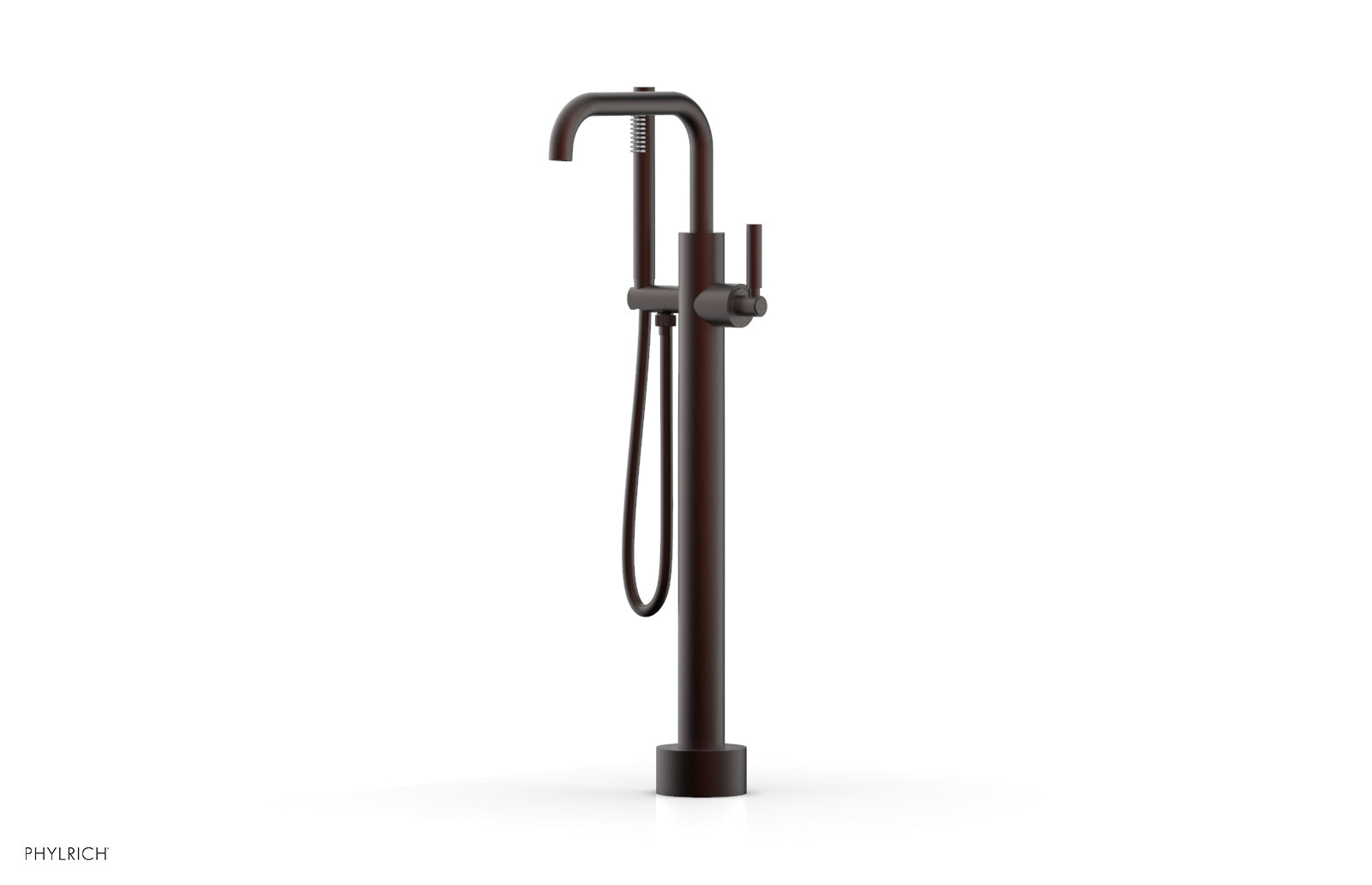 BASIC Low Floor Mount Tub Filler with Lever Handle and Hand Shower D130 45 03 - Perfect for Modern Bathroom Renovations and Spa-Like Shower Experiences