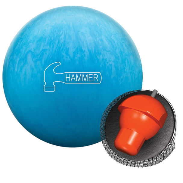 Hammer NU Blue Hammer Bowling Ball - High Performance Reactive Resin for Hook & Strike - Perfect for League Play & Tournament Bowlers