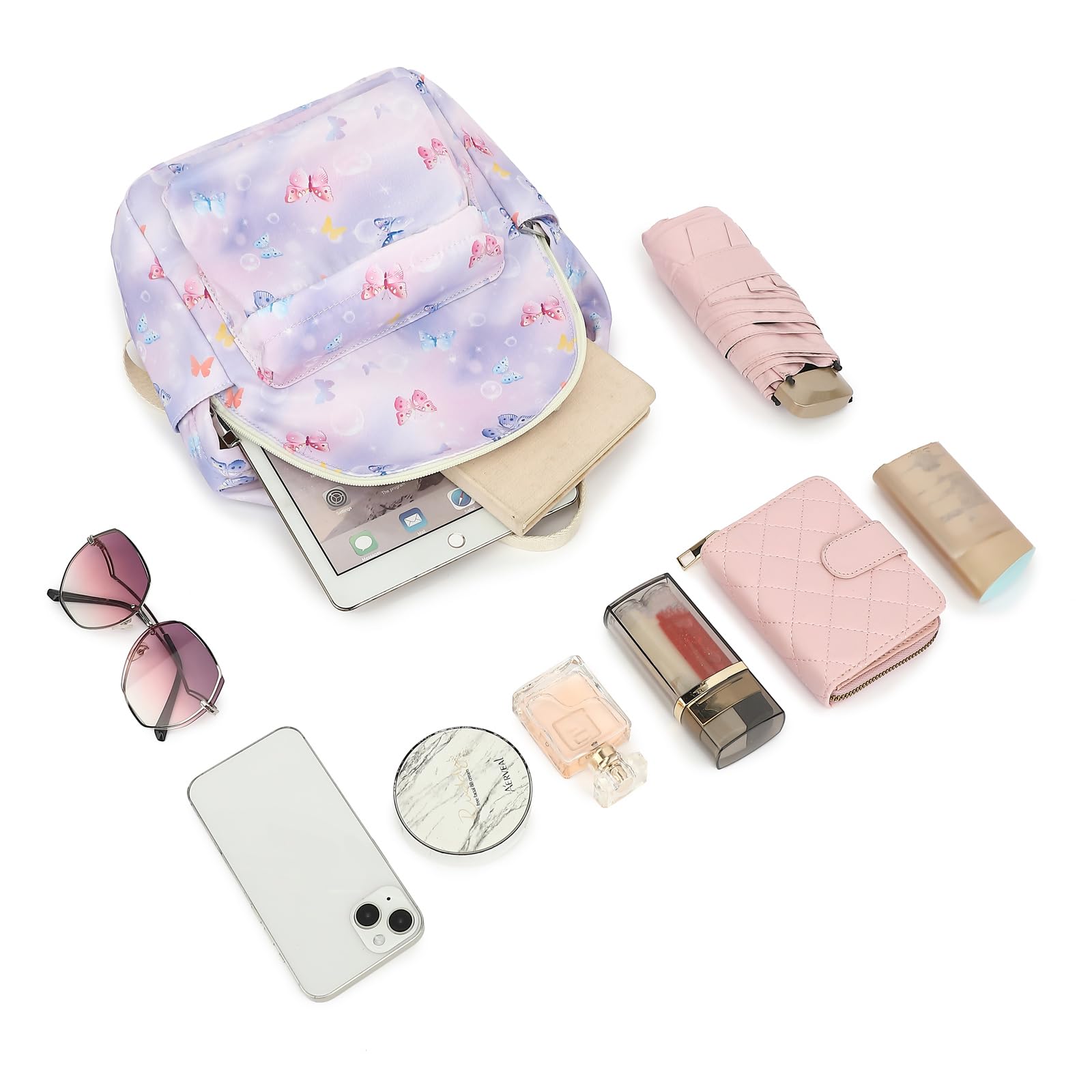 Butterfly Mini Backpack for Women & Girls - Small Cute Backpack Purse for School, Travel, Work & Daily Use | Lightweight Durable Design for Teens & Adults