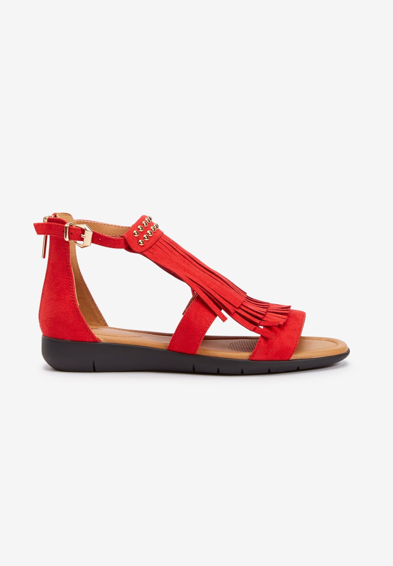 Comfortview Women's Wide Width The Carmella Sandal - Comfortable Casual Summer Sandals for Wide Feet | Perfect for Beach, Vacation & Everyday Wear