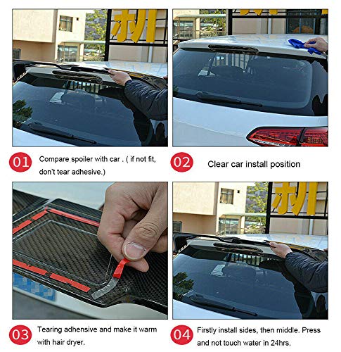 Gloss Black Rear Window Roof Spoiler Lip Wing for Toyota Corolla Hatchback 2019-2024 | Car Accessories for Enhanced Style & Aerodynamics | Perfect for Street Racing & Custom Car Shows
