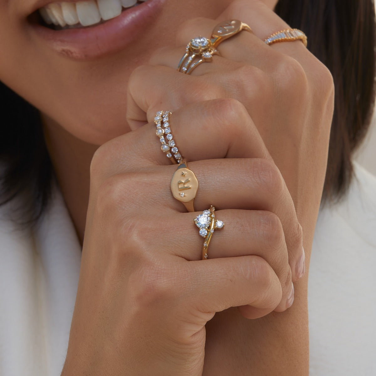 Athena Initial Ring - Personalized Silver Name Ring for Women, Custom Engraved Jewelry Gift - Perfect for Birthdays, Anniversaries & Everyday Wear