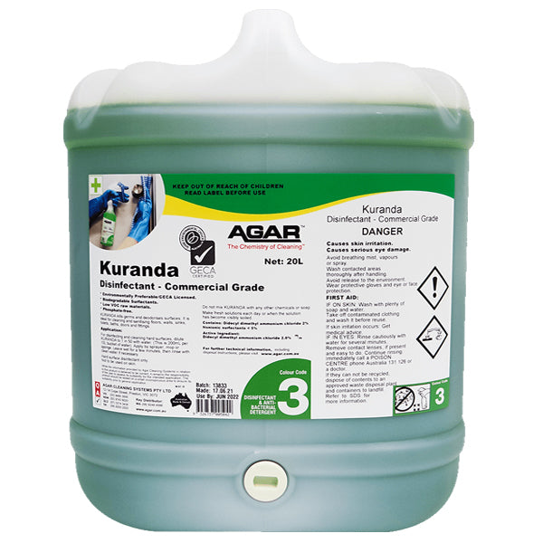 Commercial Grade Agar Kuranda Disinfectant - EPA Approved, Kills 99.9% Germs & Viruses - Ideal for Hospitals, Gyms, Schools & Home Use