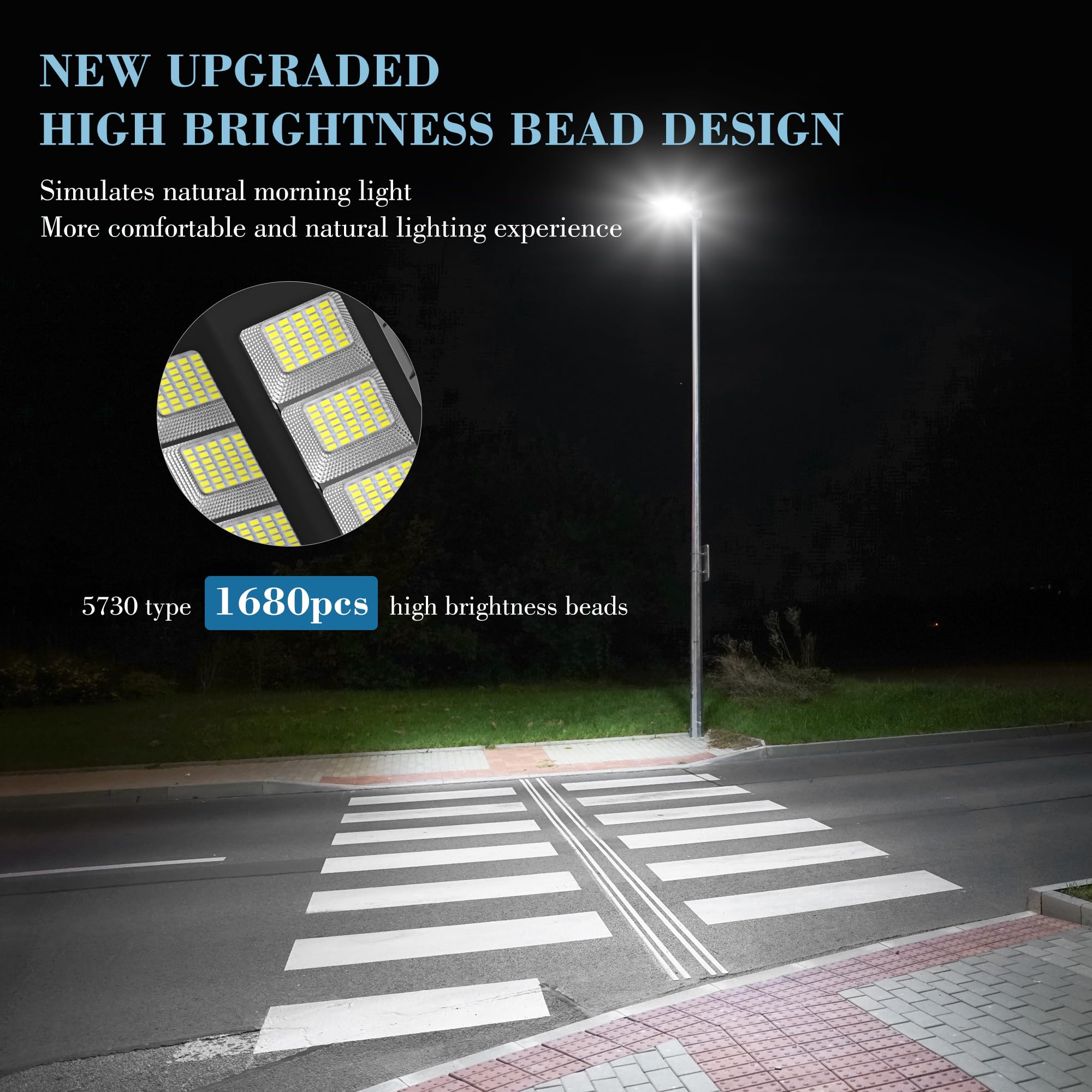 9800W Solar Street Lights Outdoor with Motion Sensor - 7000K LED Solar Powered Lights for Parking Lots, Yards, Pathways | Dusk to Dawn, Wide Angle, Heavy Duty (2 Pack) - Perfect for Commercial & Residential Outdoor Lighting