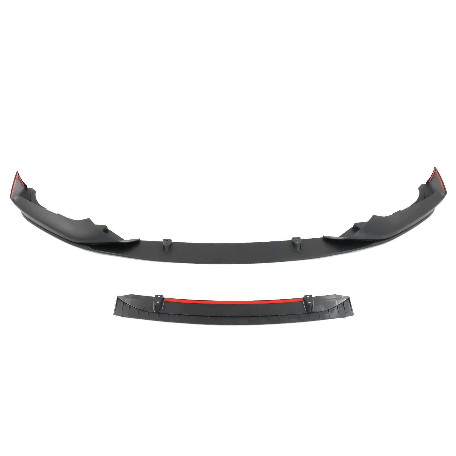 IKON MOTORSPORTS Front Bumper with MP Style PP Splitter Spoiler for 2017-2020 BMW 5 Series G30 M Sport | Body Kit Valance Chin Diffuser | Enhances Aerodynamics & Sporty Look for Street Racing & Car Shows