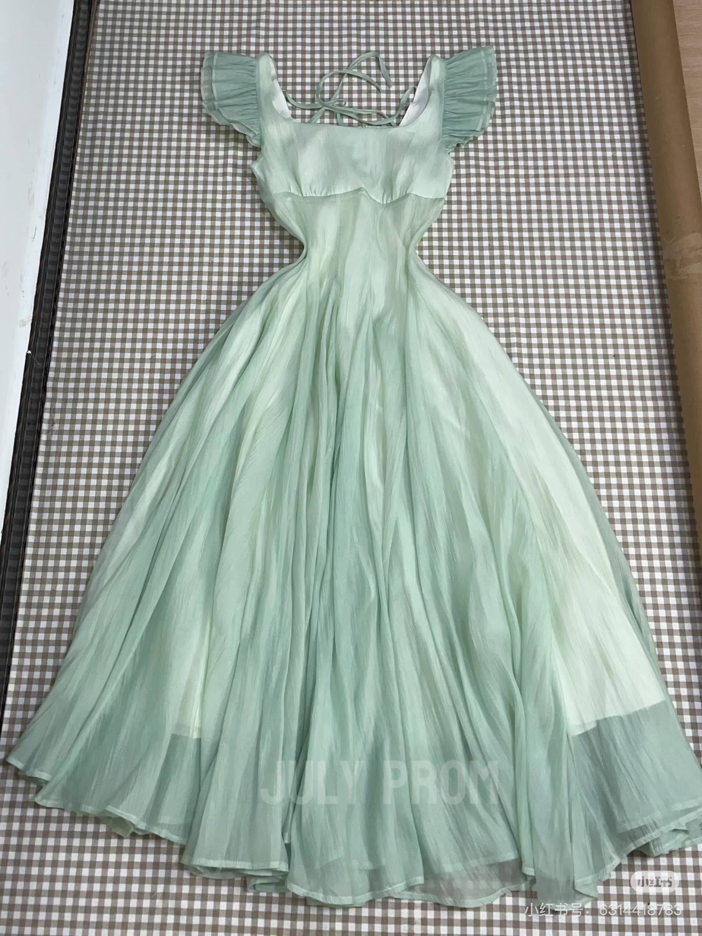 Vintage Green A-Line Party Dress for Prom, Homecoming, and Formal Events - Elegant Flowy J4785 Style for Women's Special Occasions