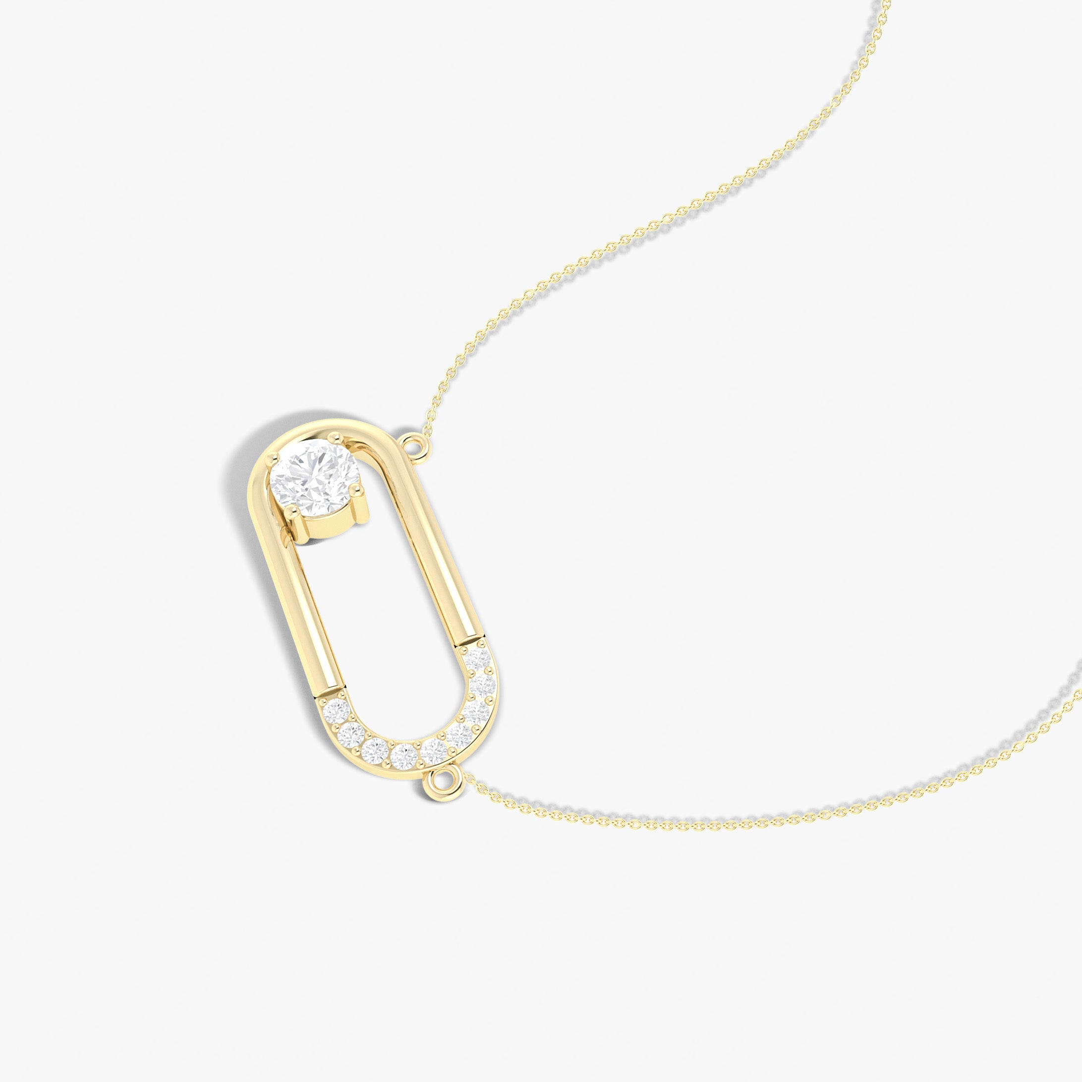 Elegant Round Cubic Zirconia Gold Vermeil Pendant Necklace for Women - Perfect for Weddings, Parties & Special Occasions