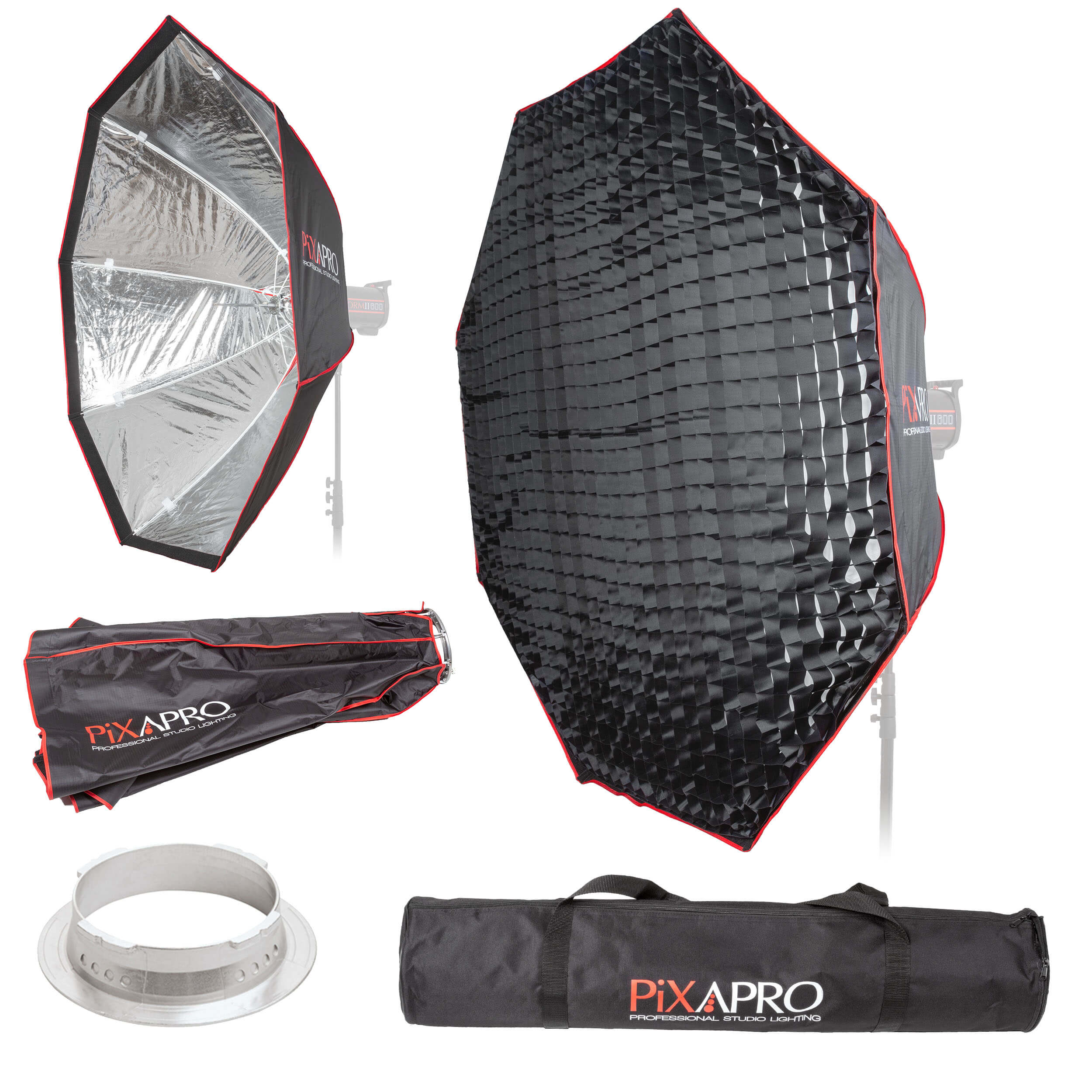 66.9 Inch Large Octagonal Softbox Umbrella with 4cm Grid - Easy Assembly Photography Lighting for Studio, Portrait & Product Shoots