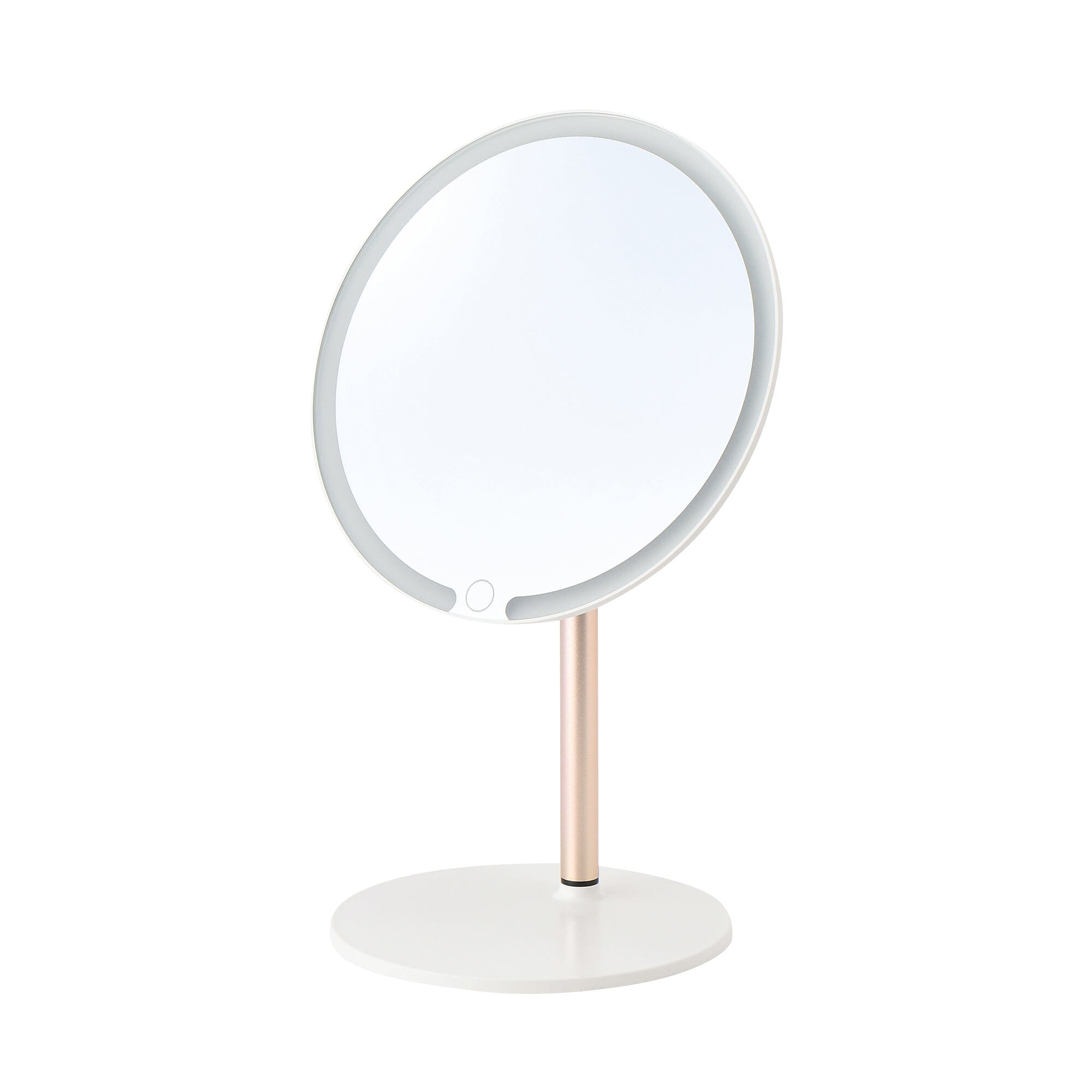 LED Vanity Mirror with Stand - Adjustable Brightness & Touch Control for Makeup, Skincare, and Hair Styling - White (Perfect for Bedroom, Bathroom, and Dressing Room)