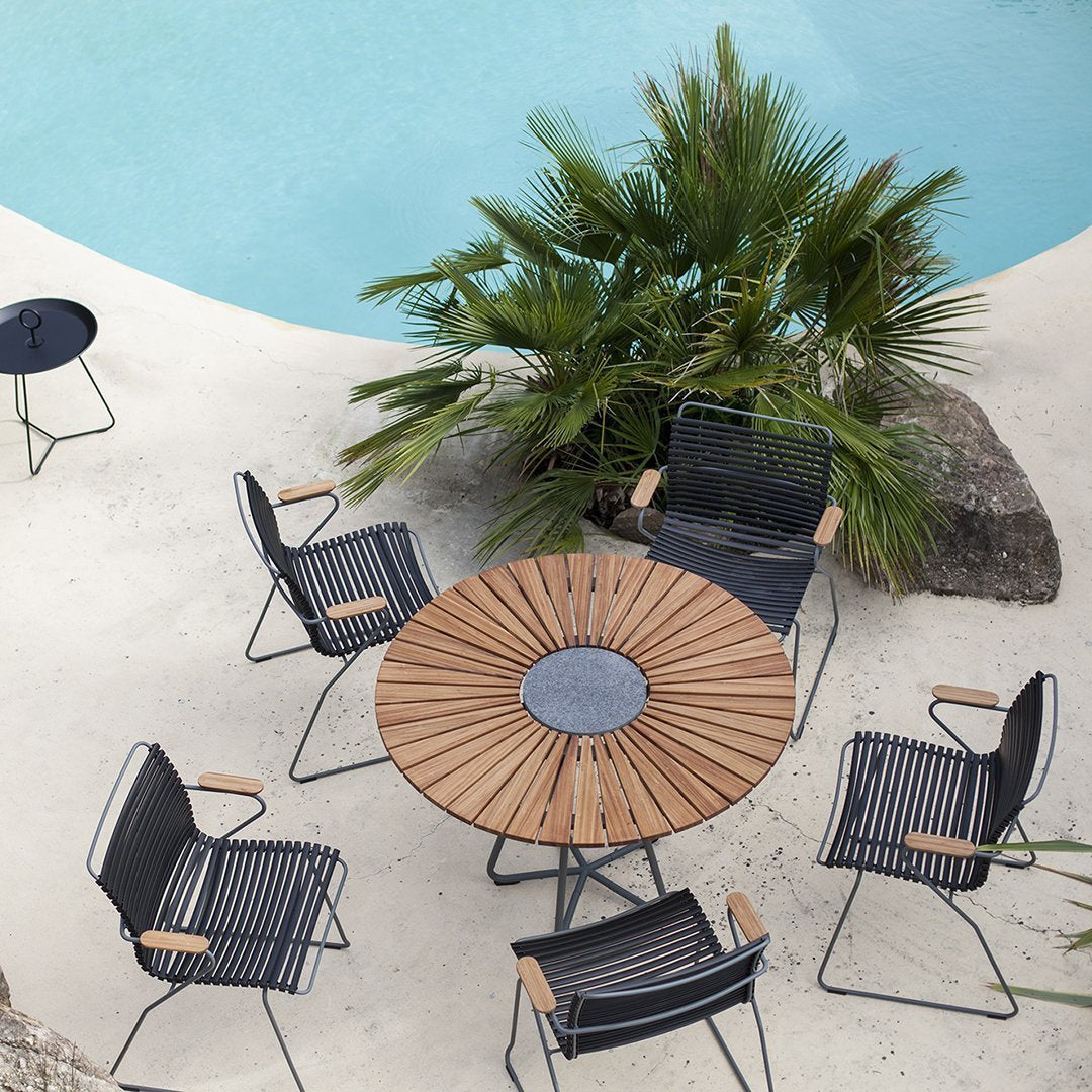 Premium Round Outdoor Patio Table - Durable Weather-Resistant Garden Dining Set for Backyard, Deck, Poolside & BBQ Gatherings