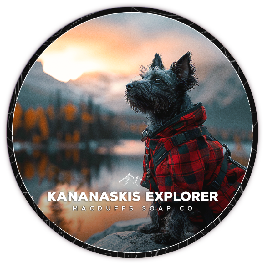 Premium KANANASKIS EXPLORER Shaving Soap by Macduffs - Natural Ingredients for Smooth Shave - Perfect for Travel & Outdoor Adventures