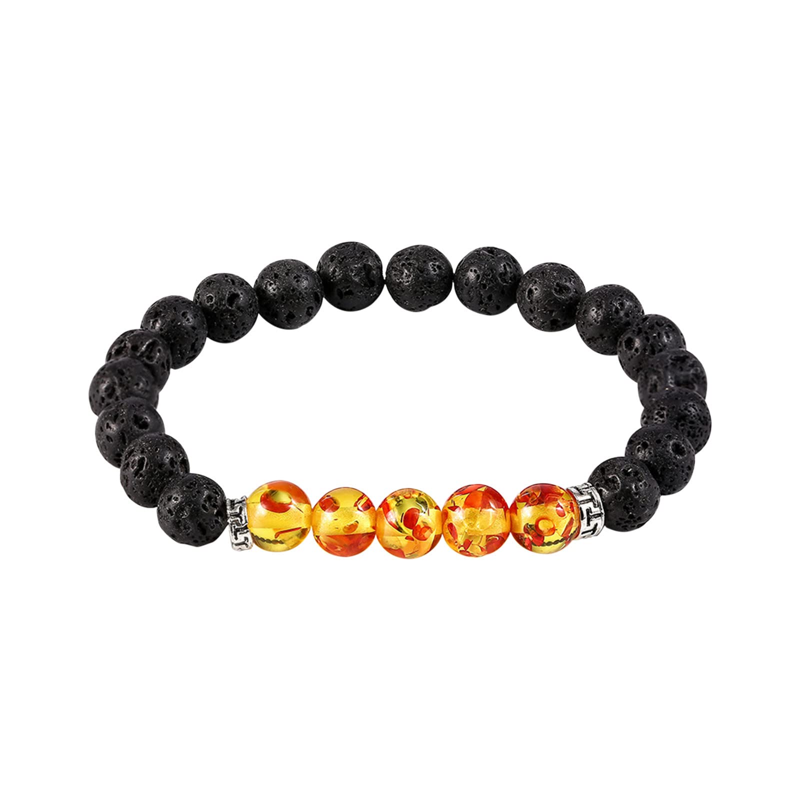 YIISU Anti-Swelling Slimming Anklet for Men & Women - Adjustable Black Beaded Chakra Energy Protection Bracelet - Reduce Swelling & Improve Circulation - Perfect for Yoga, Meditation & Everyday Wear