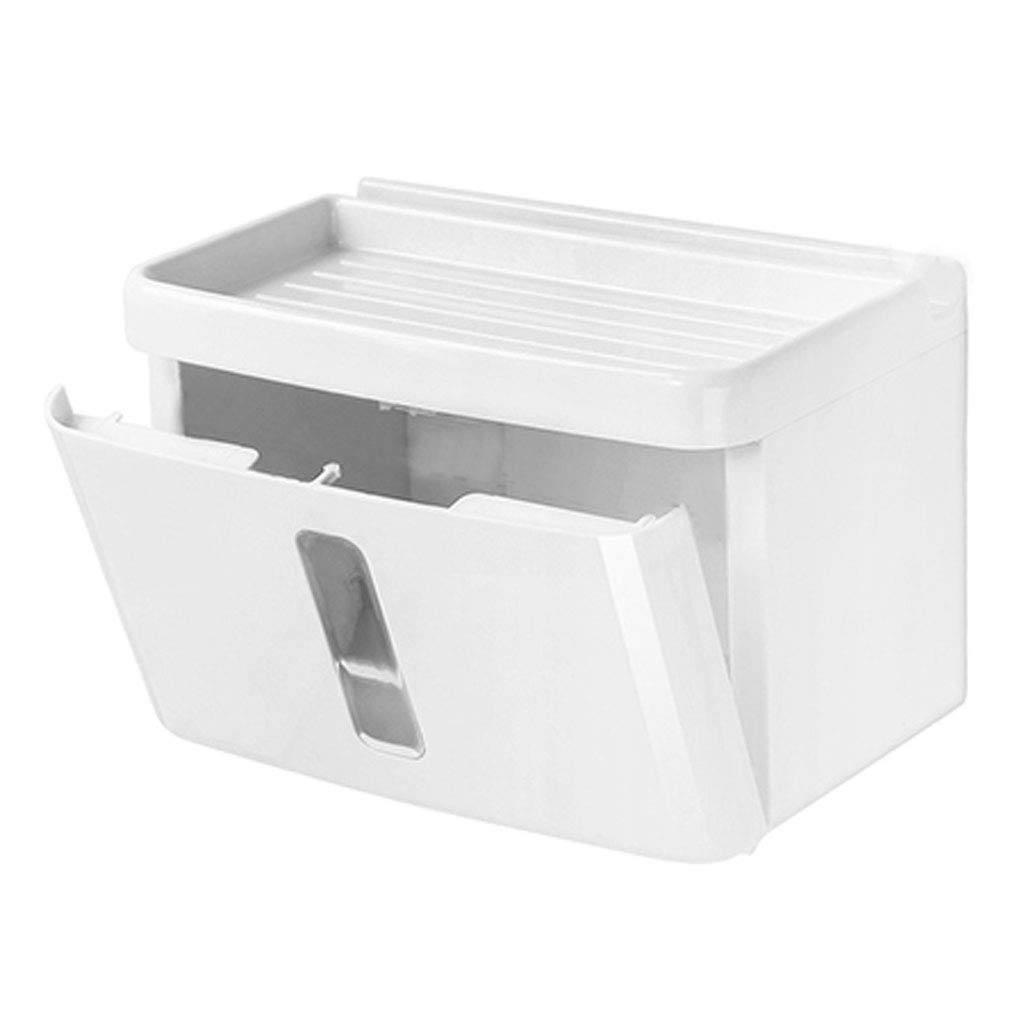 MGMDIAN Creative Suction Cup Bathroom Tissue Box - Waterproof Toilet Paper Holder with Large Suction Cups, Free Punch Design for Roll Paper Storage | Perfect for Small Bathrooms, RVs & Boats