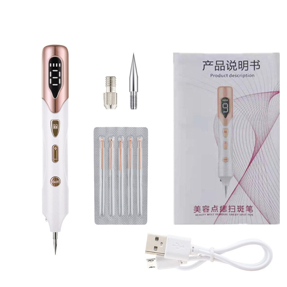 Mole Tattoo Freckle Plasma Pen - Permanent Skin Tag & Mole Removal Device - Perfect for DIY Beauty Treatments at Home