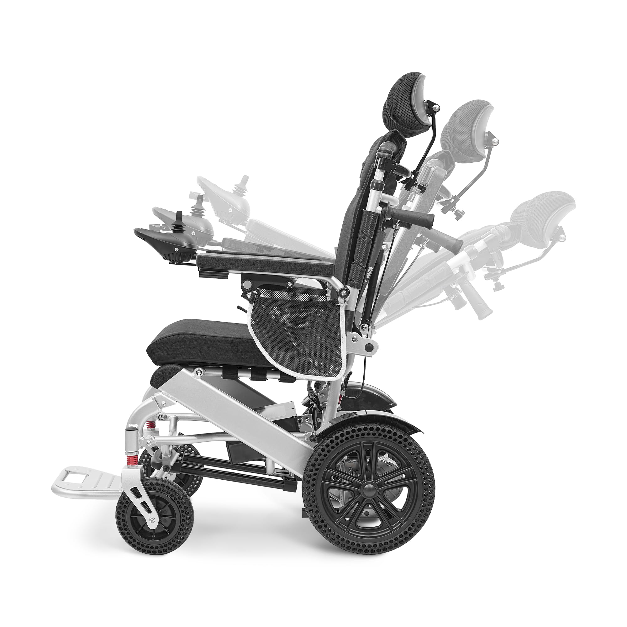 Klano BC8000 Electric Wheelchair for Adults - All-Terrain Foldable Power Wheelchair with Reclining Seat & Headrest | 64 lbs Lightweight | Ships from USA | Perfect for Outdoor Adventures, Travel & Daily Mobility