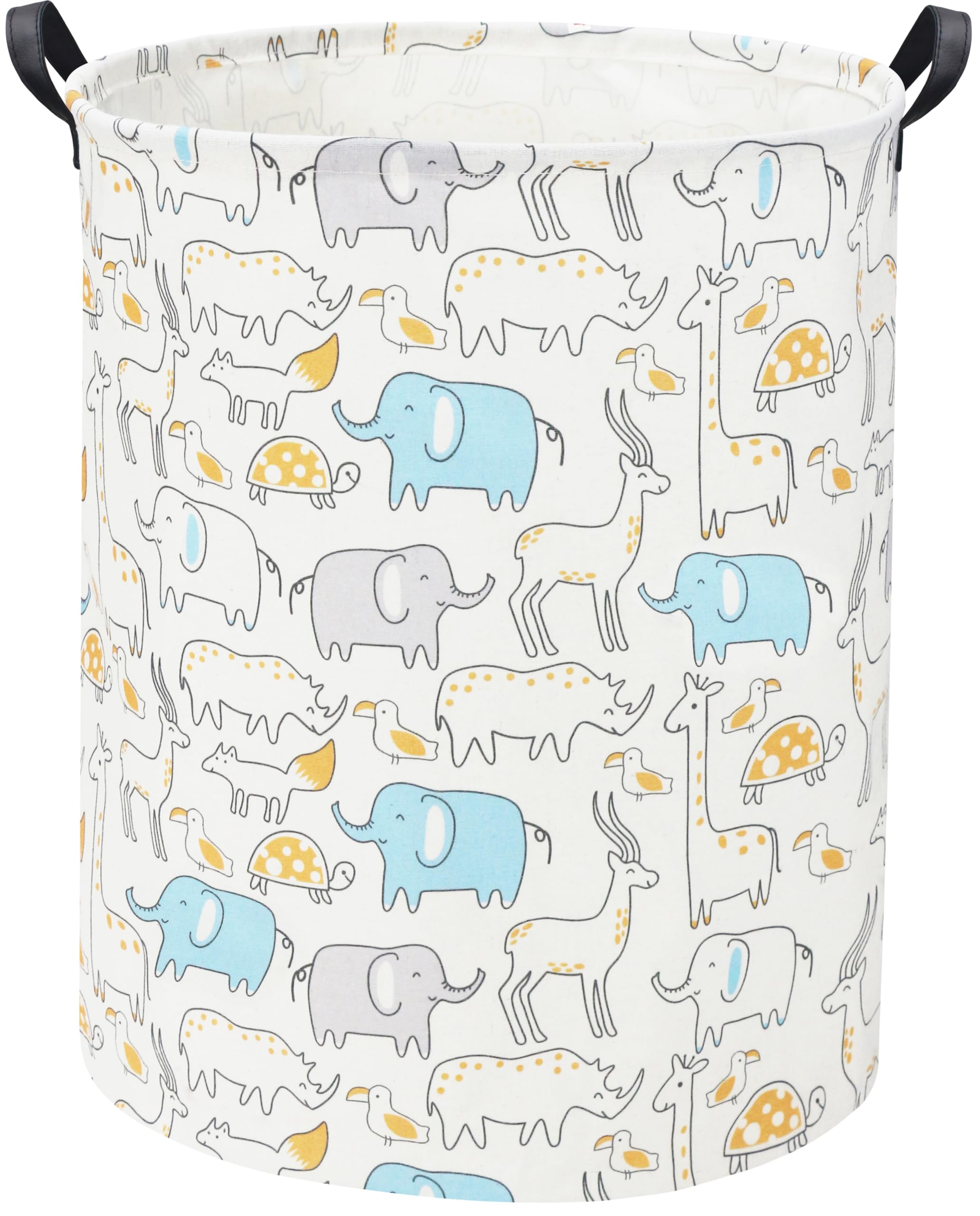 Cute Animal Baby Laundry Basket & Toy Storage Bin - Nursery Hamper for Boys/Girls Room Decor, Baby Shower Gift Basket for Bedroom, Bathroom & Playroom Organization (Adorable Animal Design) - Perfect for Nursery Storage, Kids' Room Organization & Baby Shower Gifts
