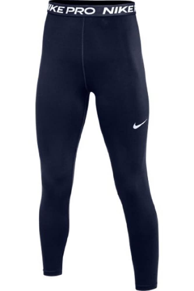 Nike Women's PRO 365 7/8-Length Workout Tights - Medium Size in Navy Blue | High-Waisted Yoga Pants for Running, Gym & Fitness Training