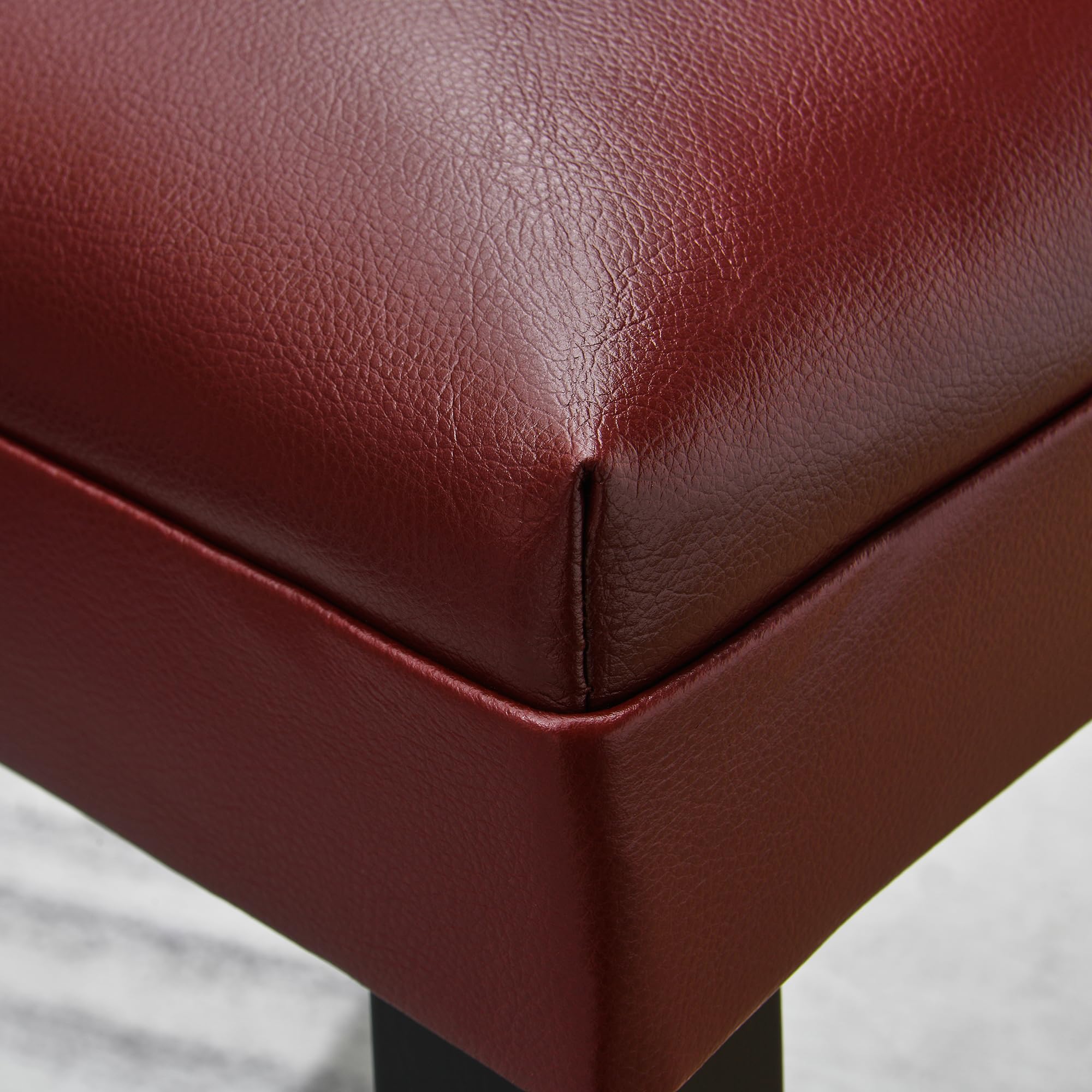 LEEMTORIG Upholstered Parsons Dining Chairs - Faux Leather Kitchen Side Chairs with Solid Wood Legs for Dining Room, Living Room, Bedroom, Outdoor, Lounge, Guest & Cafe - Perfect for Home Decor, Restaurant Seating and Office Use