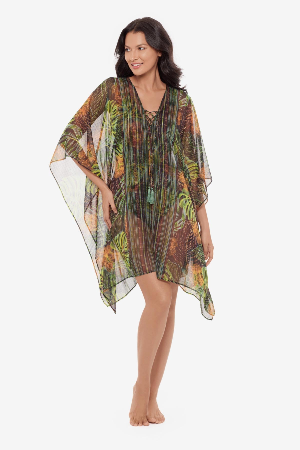 Sunset Islet Caftan Cover Up - Lightweight Beach Dress for Women, Perfect for Poolside, Vacation & Summer Outfits