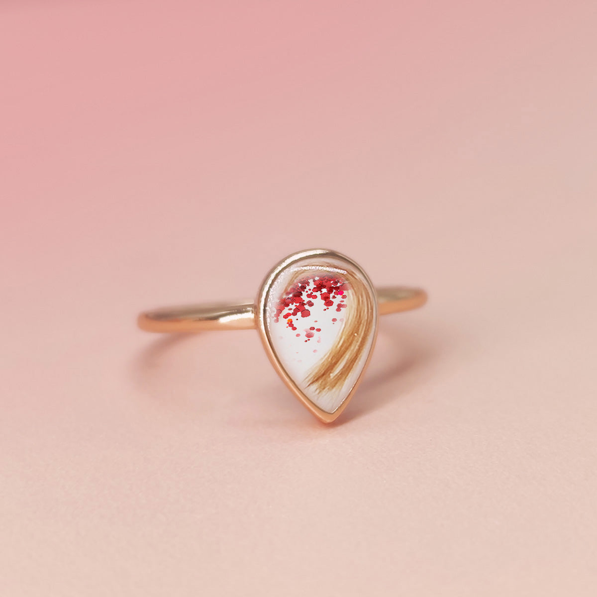 Milky Drop Breastmilk & Baby Hair Ring - Keepsake Jewelry for Nursing Moms, Newborn Hair Memorial - Perfect for Breastfeeding Mothers & Baby's First Lock Preservation