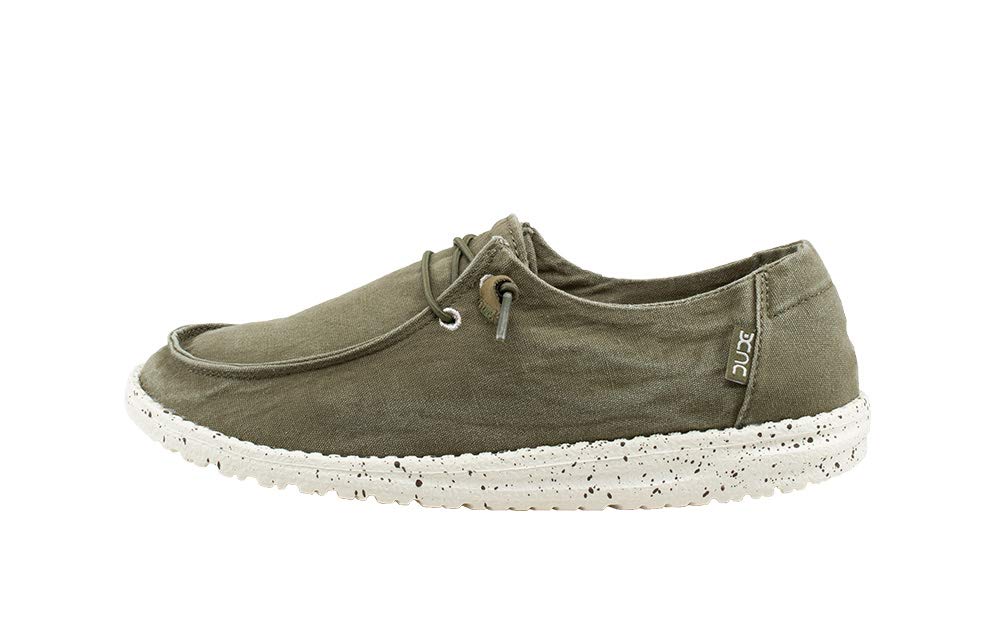Hey Dude Women's Wendy Sage Lace-Up Loafers Size 10 - Comfortable Lightweight Casual Shoes for Women | Perfect for Walking, Travel & Everyday Wear