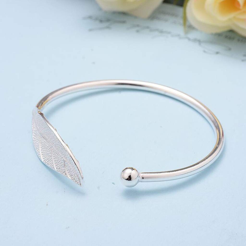 Trendy Sterling Silver Bracelet for Women - Elegant Open Design, Perfect for Anniversary & Valentine's Day Gifts