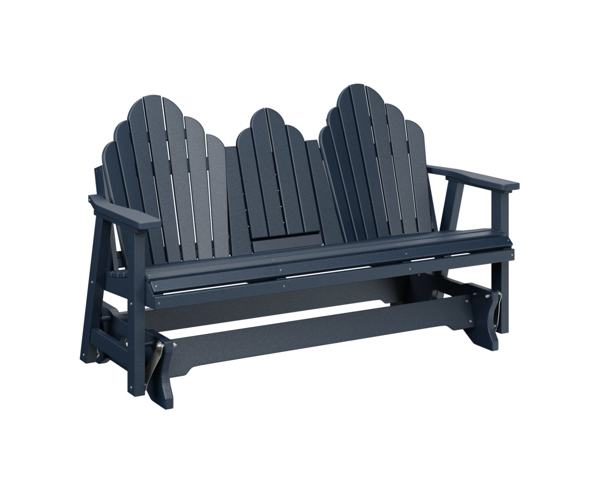 Berlin Gardens Cozi Back 3-Seat Porch Swing Glider with Cup Holder Console - Perfect for Outdoor Patio, Deck, Garden Relaxation
