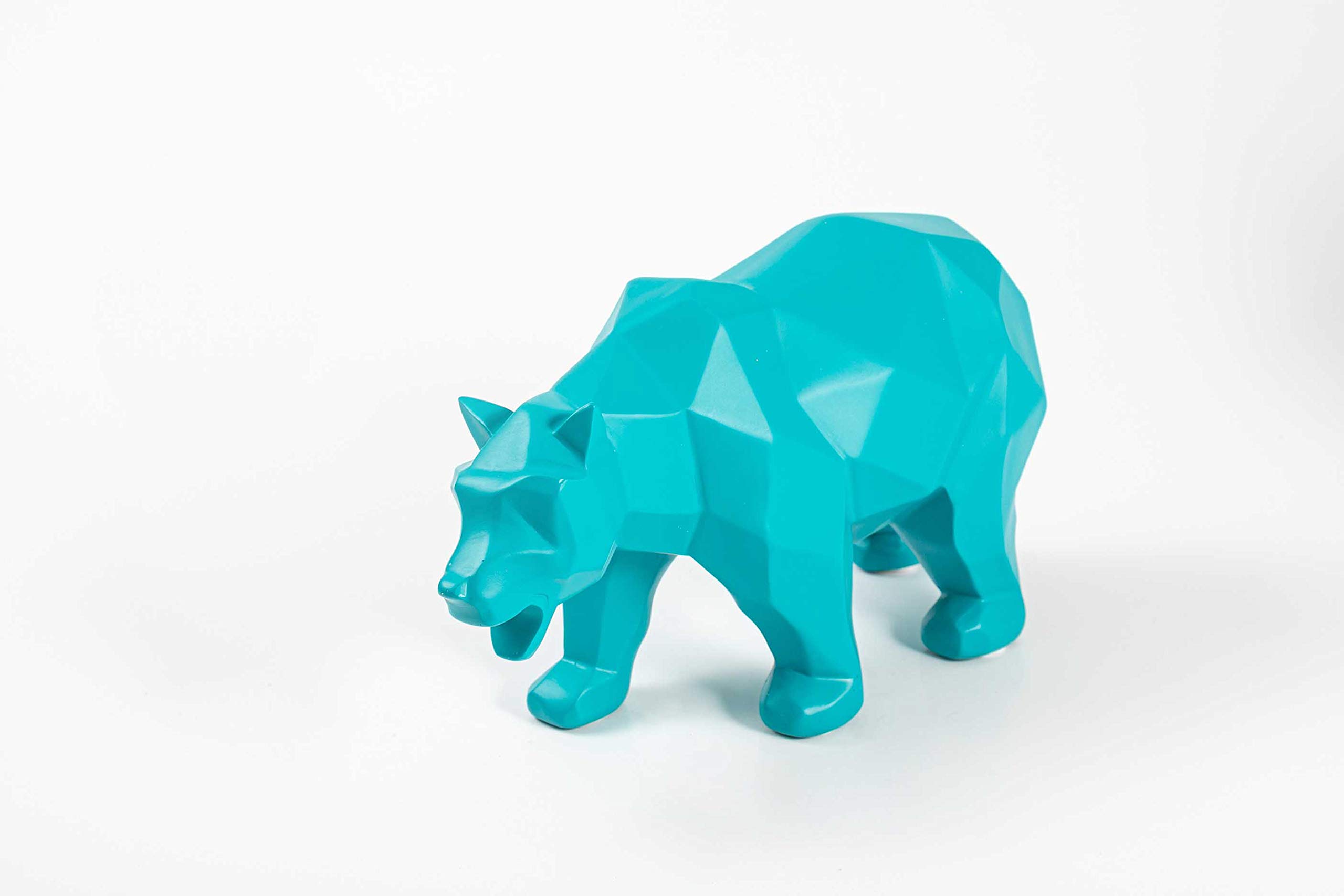Blue Bear Statue - Modern Animal Sculpture for Home & Office Decor, Perfect for Living Room Table, Bedroom Shelf, Cabinet or Desktop Display | Unique Gift Idea for Animal Lovers & Interior Design Enthusiasts | Adds Elegant Touch to Any Space