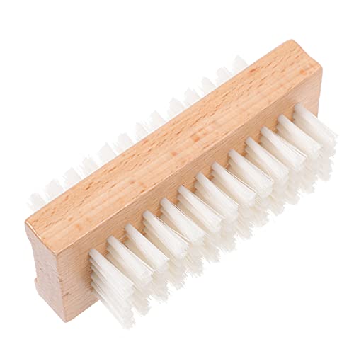 DOITOOL Wooden Cleaning Nail Brush - 2-Sided Manicure & Pedicure Tool for Women - Perfect for Home Spa, Salon Care & Travel Hygiene Essentials
