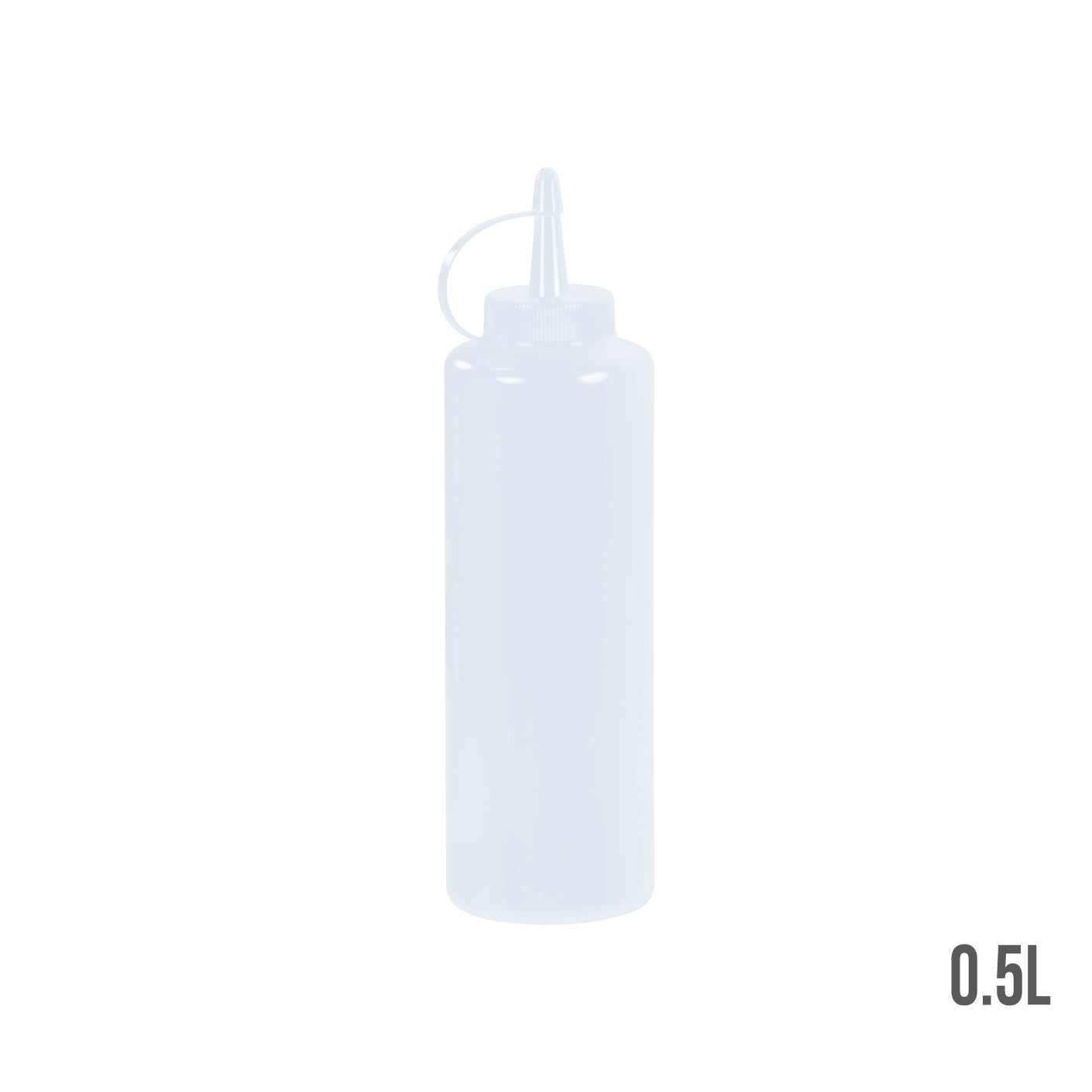 18oz White Saucer Bottle (HFH8135W) - Perfect for Smoothies, Juices & On-the-Go Hydration