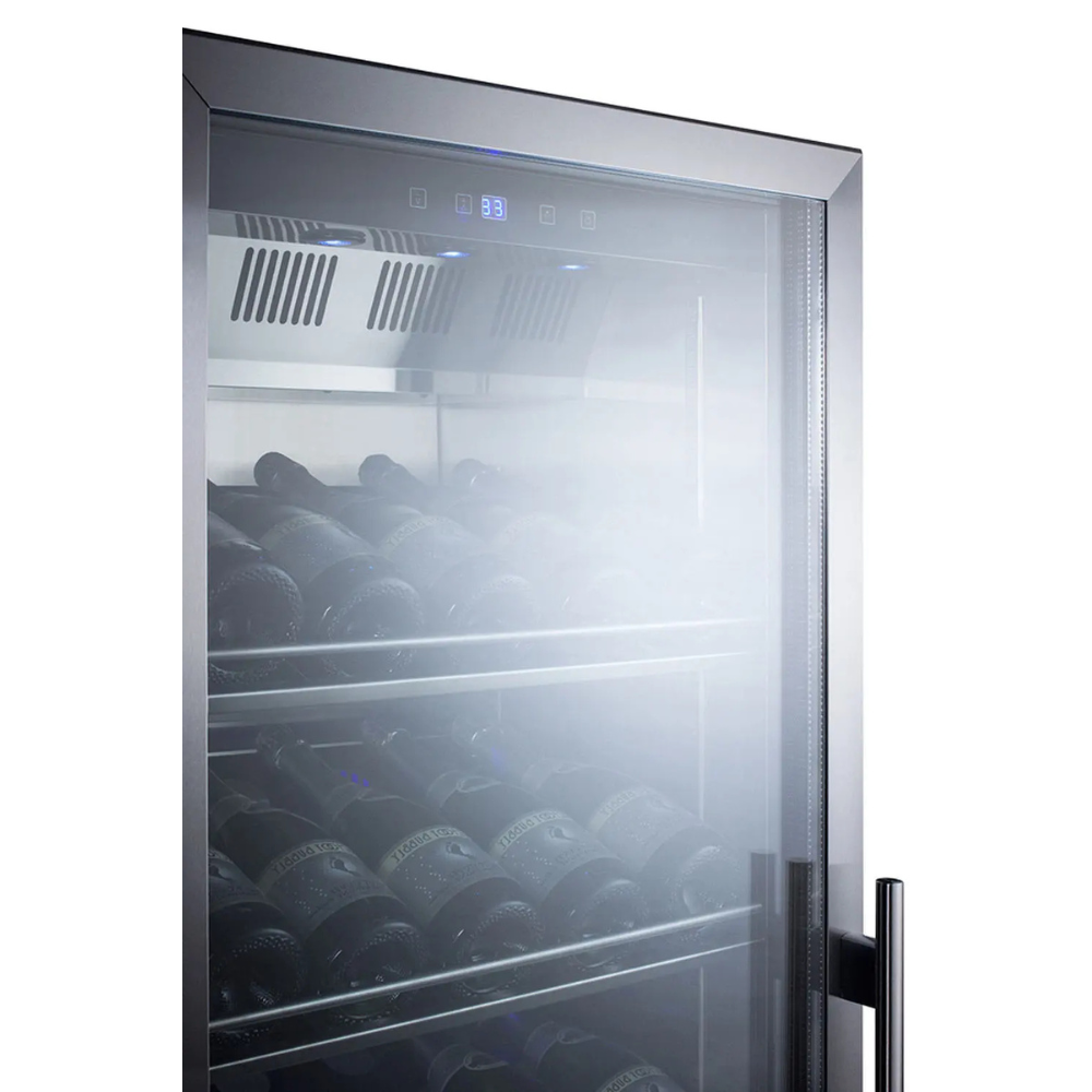 Summit 35 Bottle Dual Zone Wine Cooler Refrigerator - Freestanding Champagne & Wine Storage for Home, Bar, or Restaurant Use