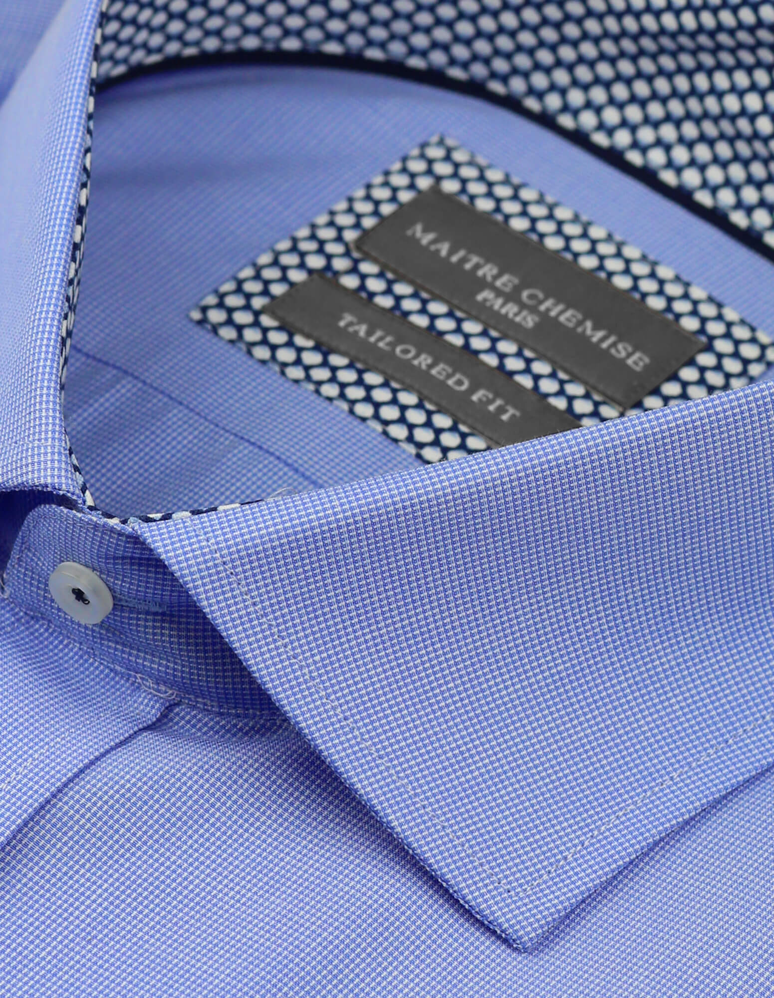 Maitre Chemise Rouen Textured Casual Shirt for Men - Stylish Blue Button Down Shirt | Perfect for Office, Date Night & Business Casual Outfits