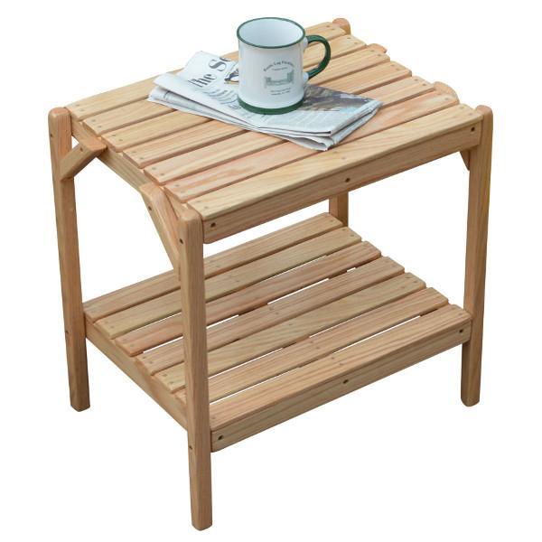 Solid Oak Wood End Table - Rustic Side Table for Living Room, Bedroom, or Office - Handcrafted Wooden Nightstand with Sturdy Construction