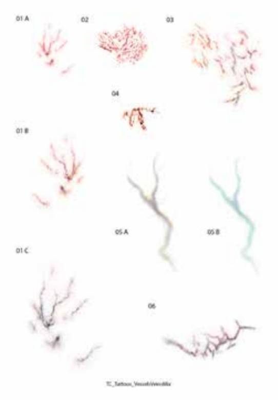 Twilight Creations Temporary Tattoo Transfers - Vessel Vein Mix for Halloween, Cosplay & Costume Parties | Fake Body Art for Adults & Teens