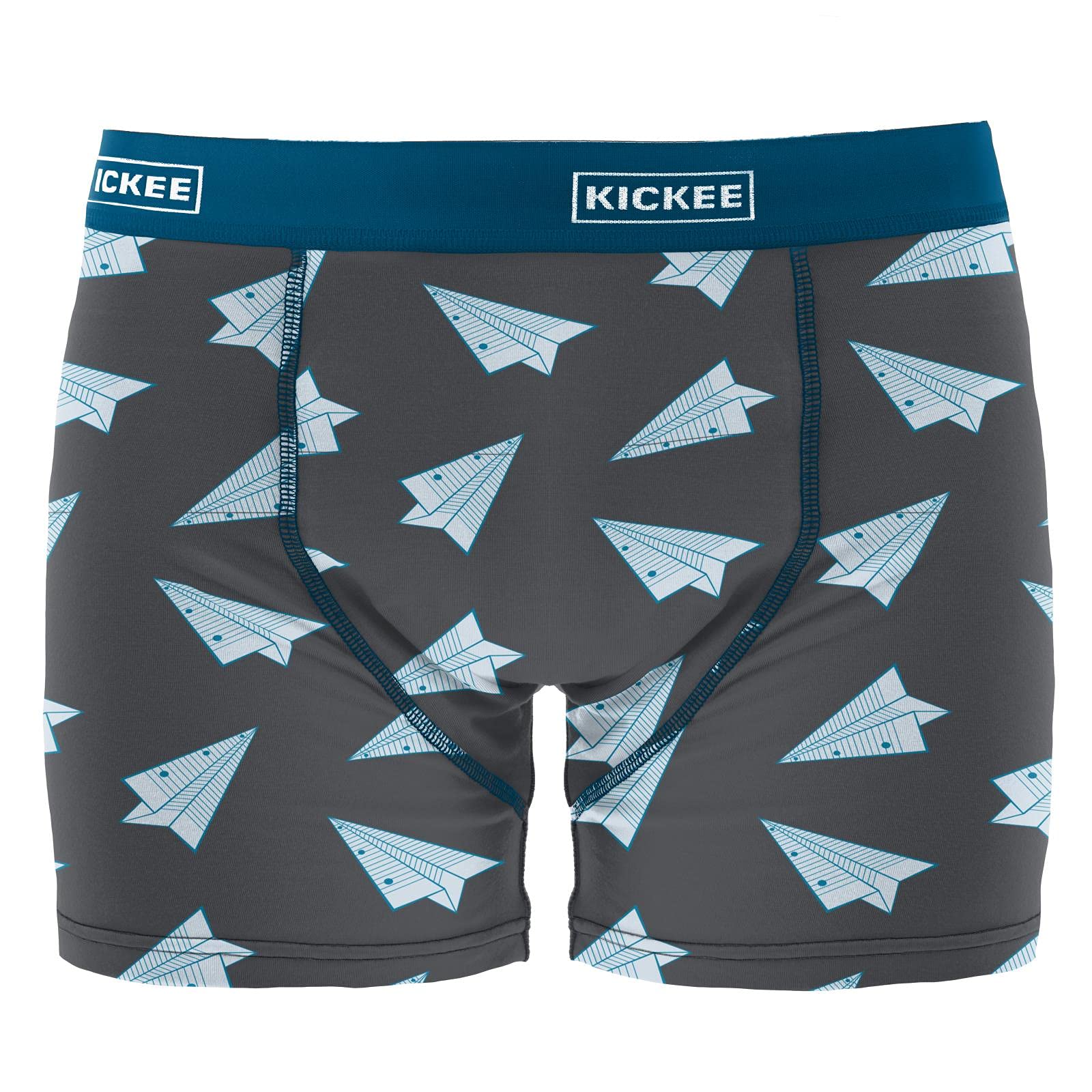 KICKEE Men's Silky Soft Print Boxer Brief Underwear - Comfortable & Breathable for Everyday Wear, Workout & Lounge
