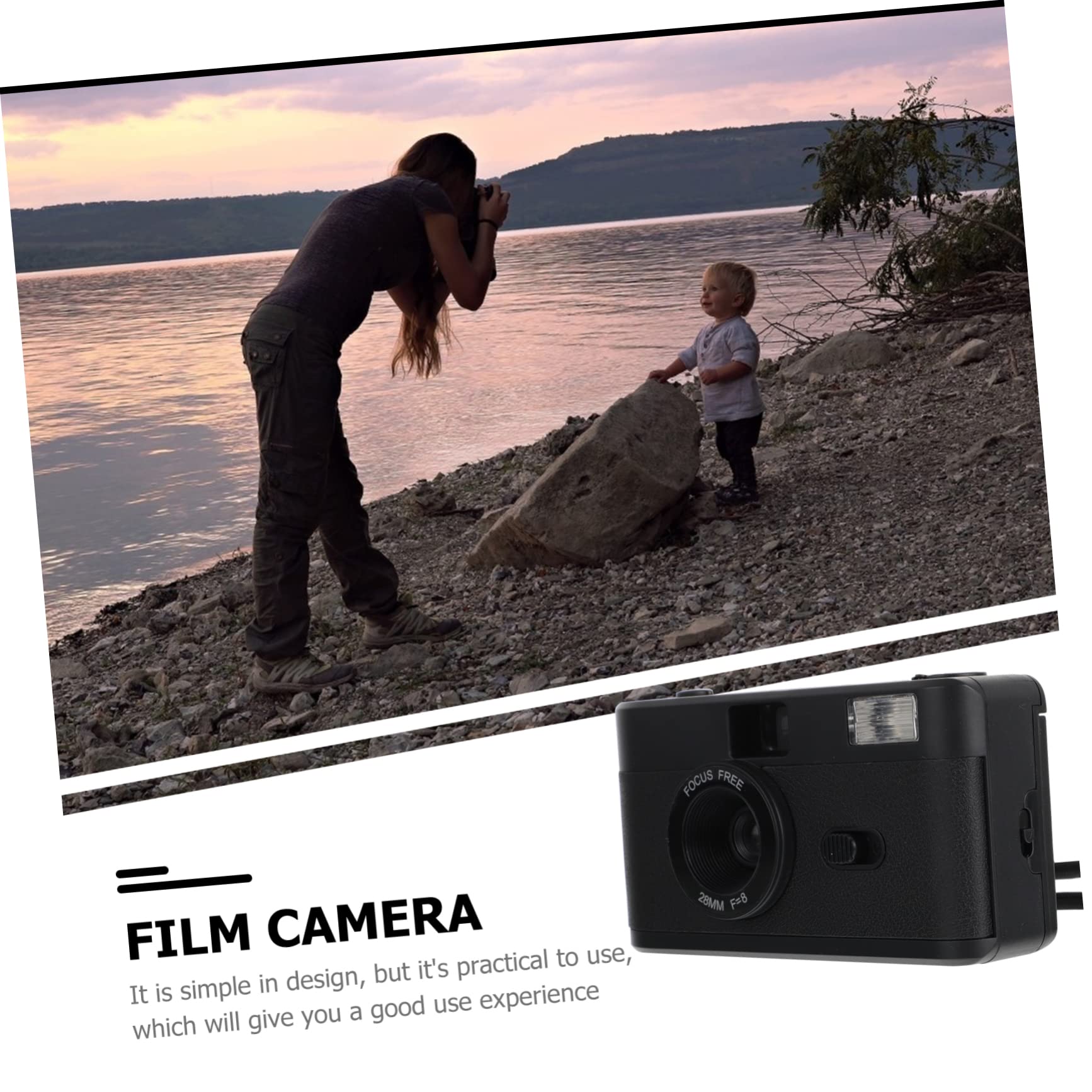 DOITOOL Reusable Vintage Retro Film Camera with Built-in Flash - Perfect for Travel, Parties & Everyday Photography