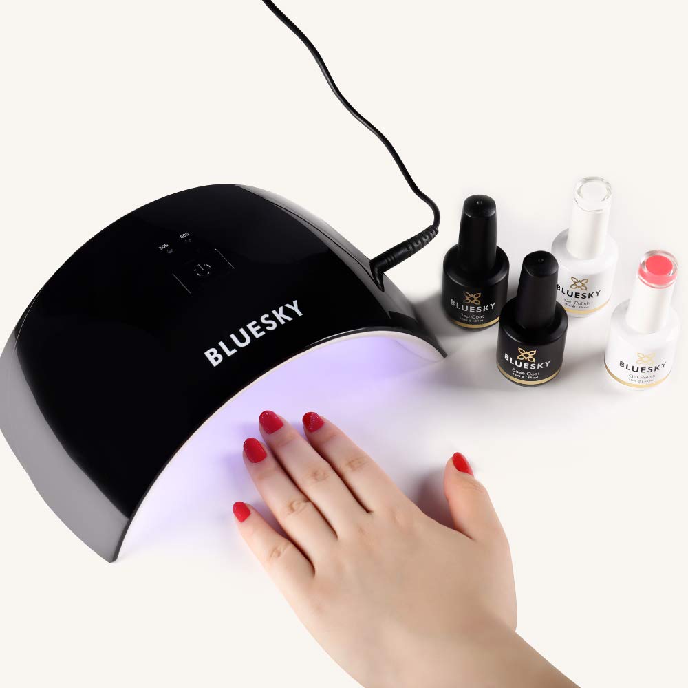 Professional 24W LED & UV Nail Lamp for Gel Polish Curing - Auto Sensor, 2 Timer Settings, UK Plug, Black | Fast Drying for Salon & Home Manicures, Perfect for Gel, Acrylic & Dip Powder Nails