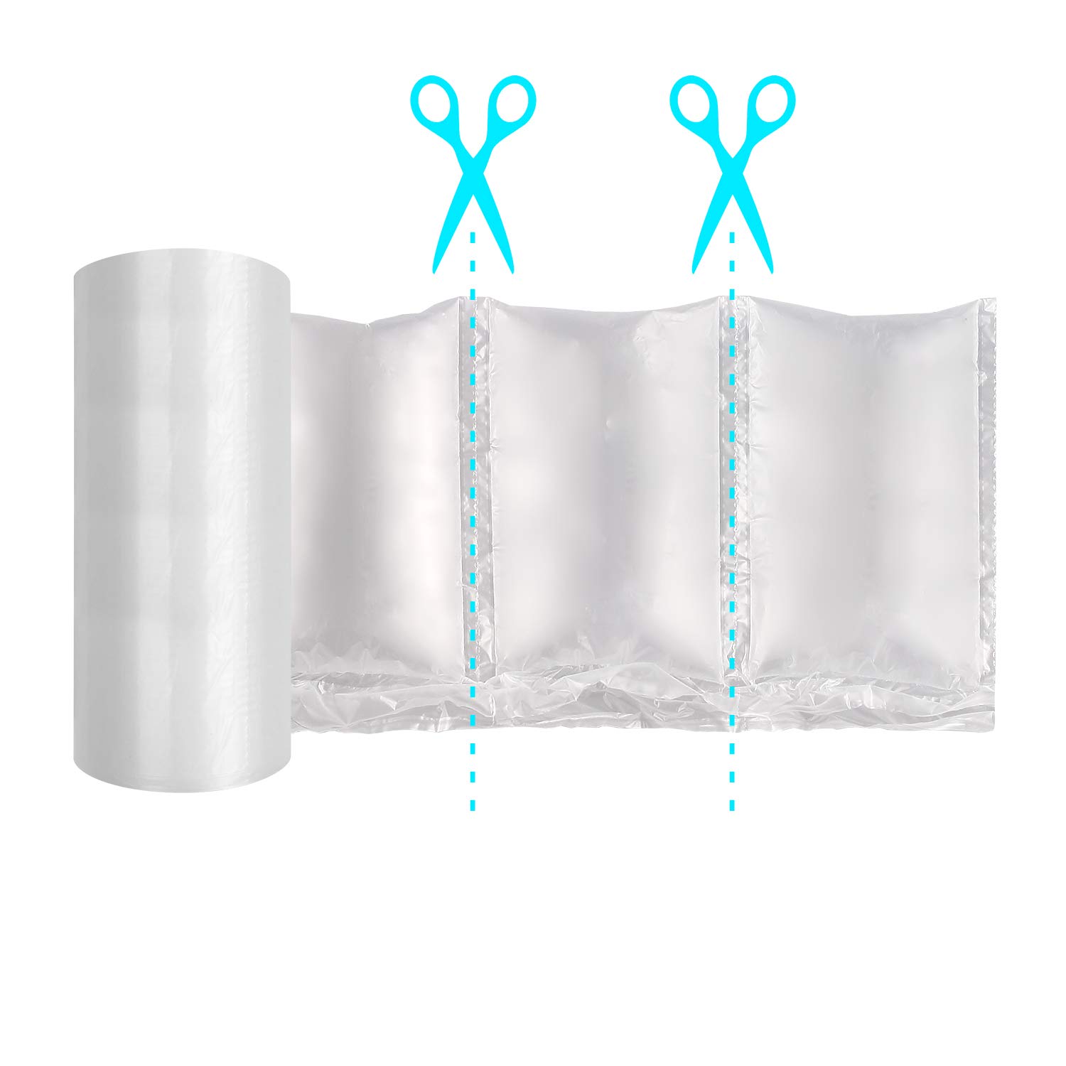 Air Cushion Film Roll - 200mm x 100mm x 200m Bubble Wrap Packaging (2 Rolls) for JZBRAIN Air Cushion Machine | Protective Cushioning for Shipping, Moving & Storage