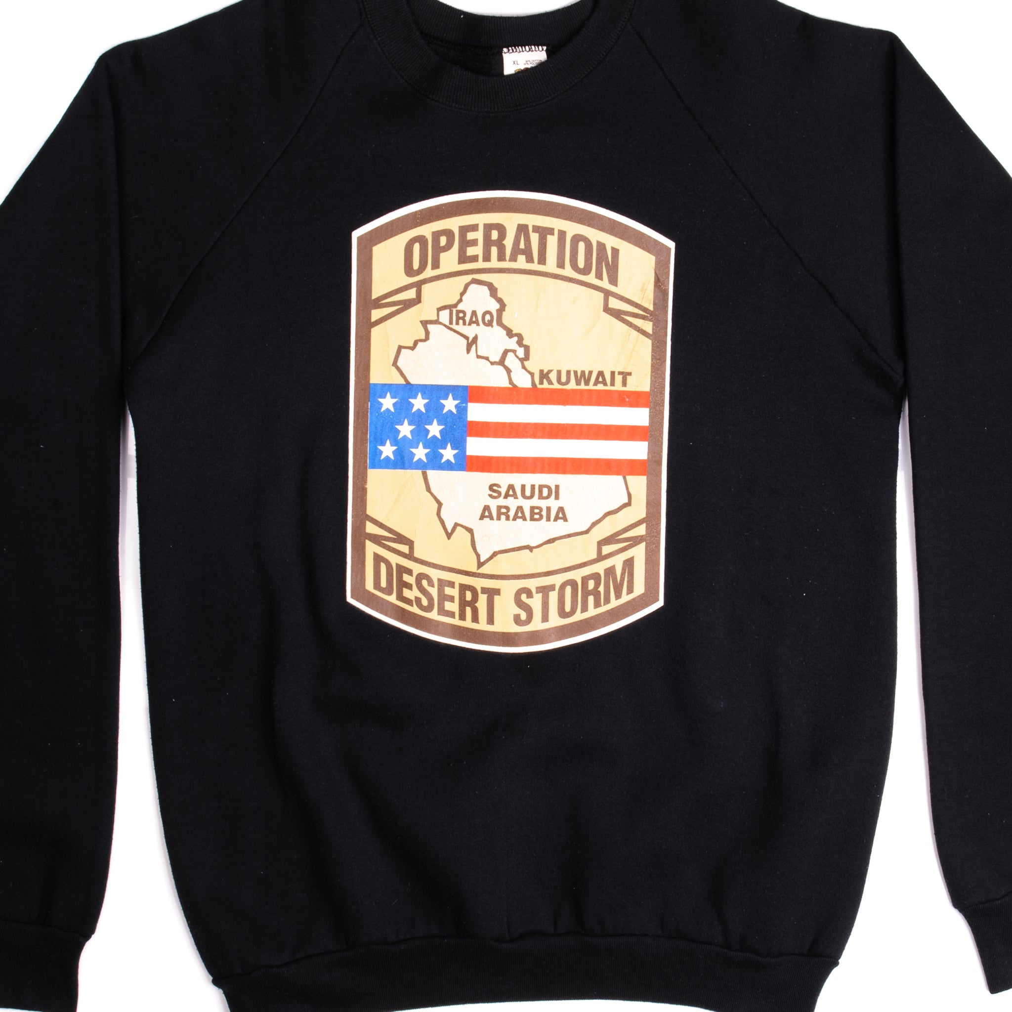 Vintage US Army Desert Storm Sweatshirt 1990s - Large Size, Made in USA | Military Apparel, Retro Fashion, Patriotic Gift for Veterans & History Enthusiasts