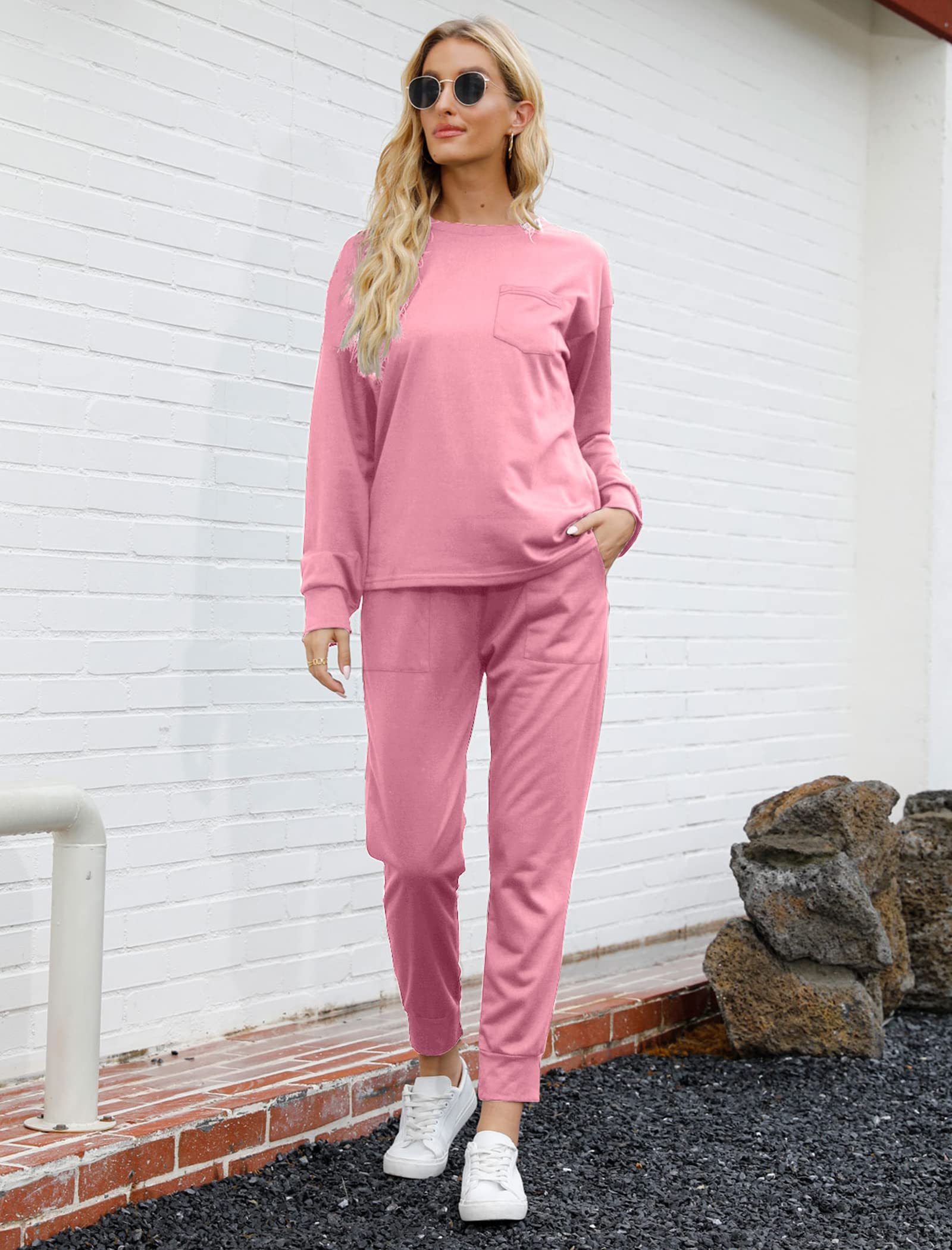Bofell Women's 2-Piece Lounge Set - Trendy Sweatsuit & Pajama Outfit for Travel, Home & Relaxation | 2024 Fashion Comfort Wear