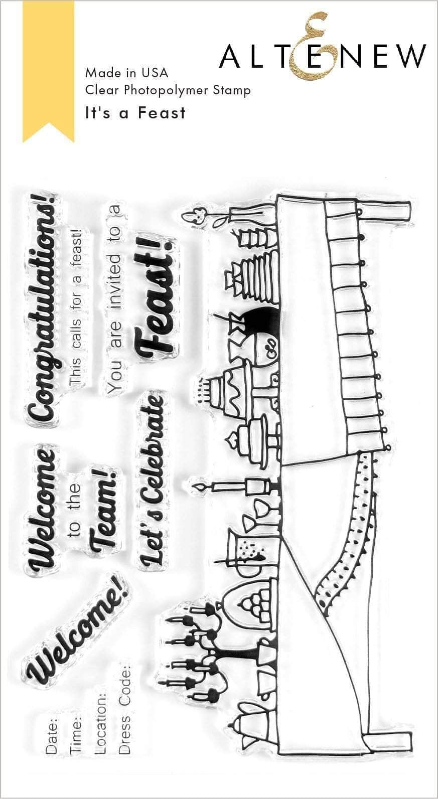 Premium Feast Stamp Set for Scrapbooking, Card Making & DIY Crafts - Perfect for Holiday Cards, Invitations & Party Decorations