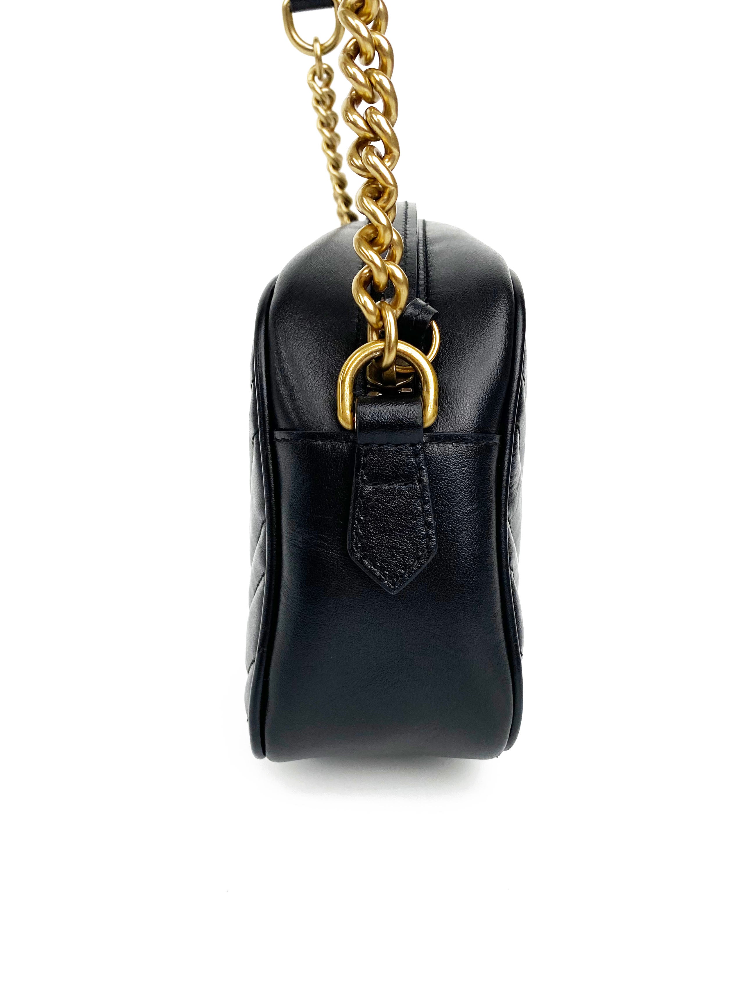Gucci GG Marmont Small Black Leather Shoulder Bag for Women - Perfect for Work, Travel & Evening Out