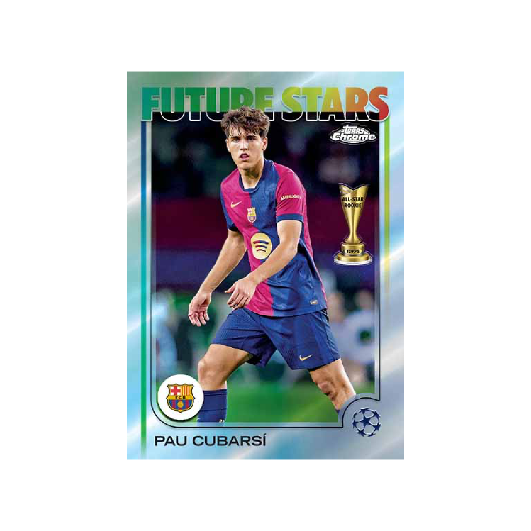 2024-25 Topps Chrome UEFA Club Competitions Jumbo Trading Card Box - Collectible Soccer Cards for Fans & Investors | Perfect for Sports Memorabilia Collections & Fantasy League Enthusiasts