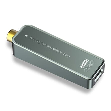 DD ddHiFi TC100S Portable Digital Interface & RC100C RCA OCC Coaxial Cable (Detachable Version) - High-Quality Audio Connection for Home Theater, Studio & Hi-Fi Systems