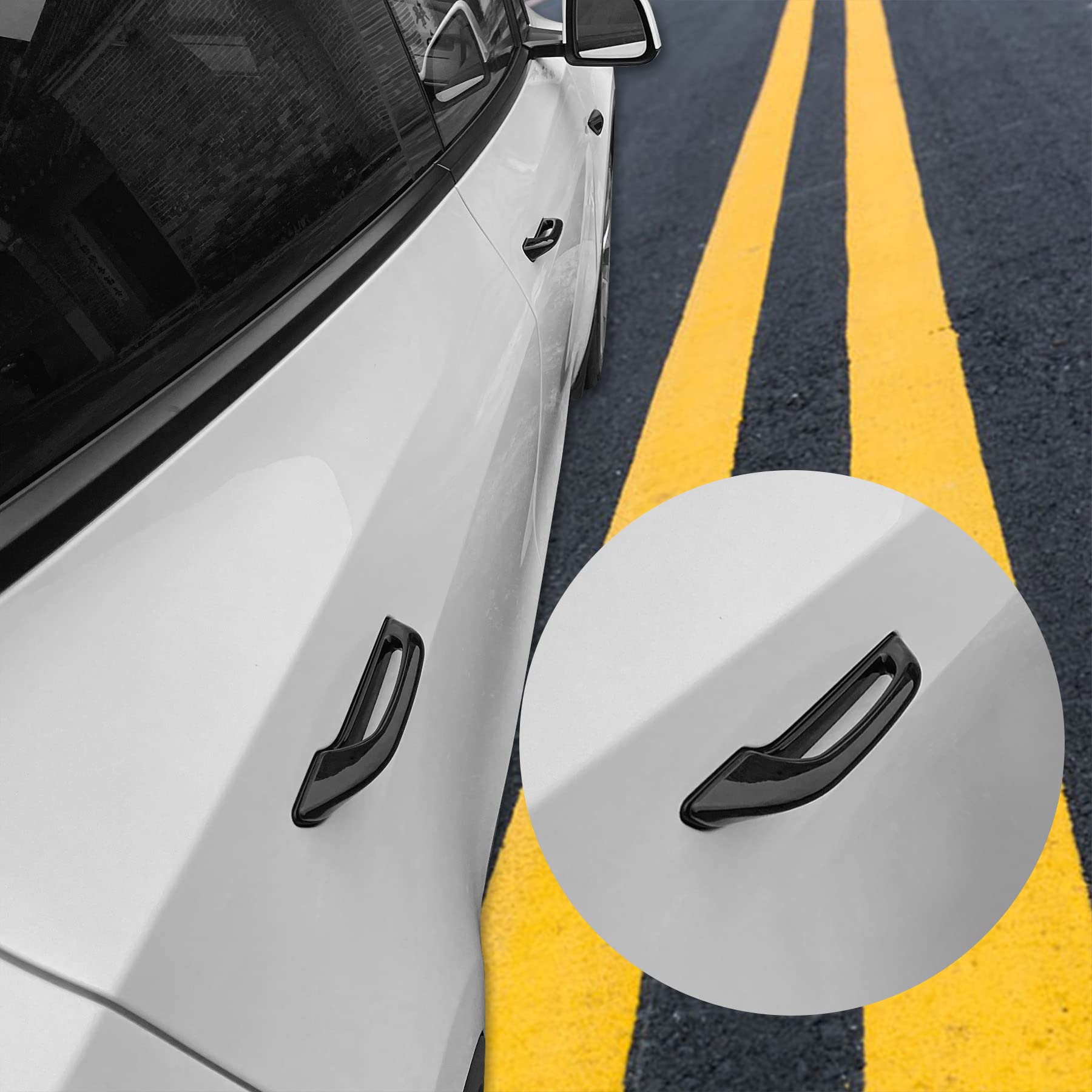 Tesla Model 3 & Y Door Handle Protector Cover (2017-2023) - Anti-Scratch Pull Handle Warp Shield - Perfect for Car Detailing & Door Protection