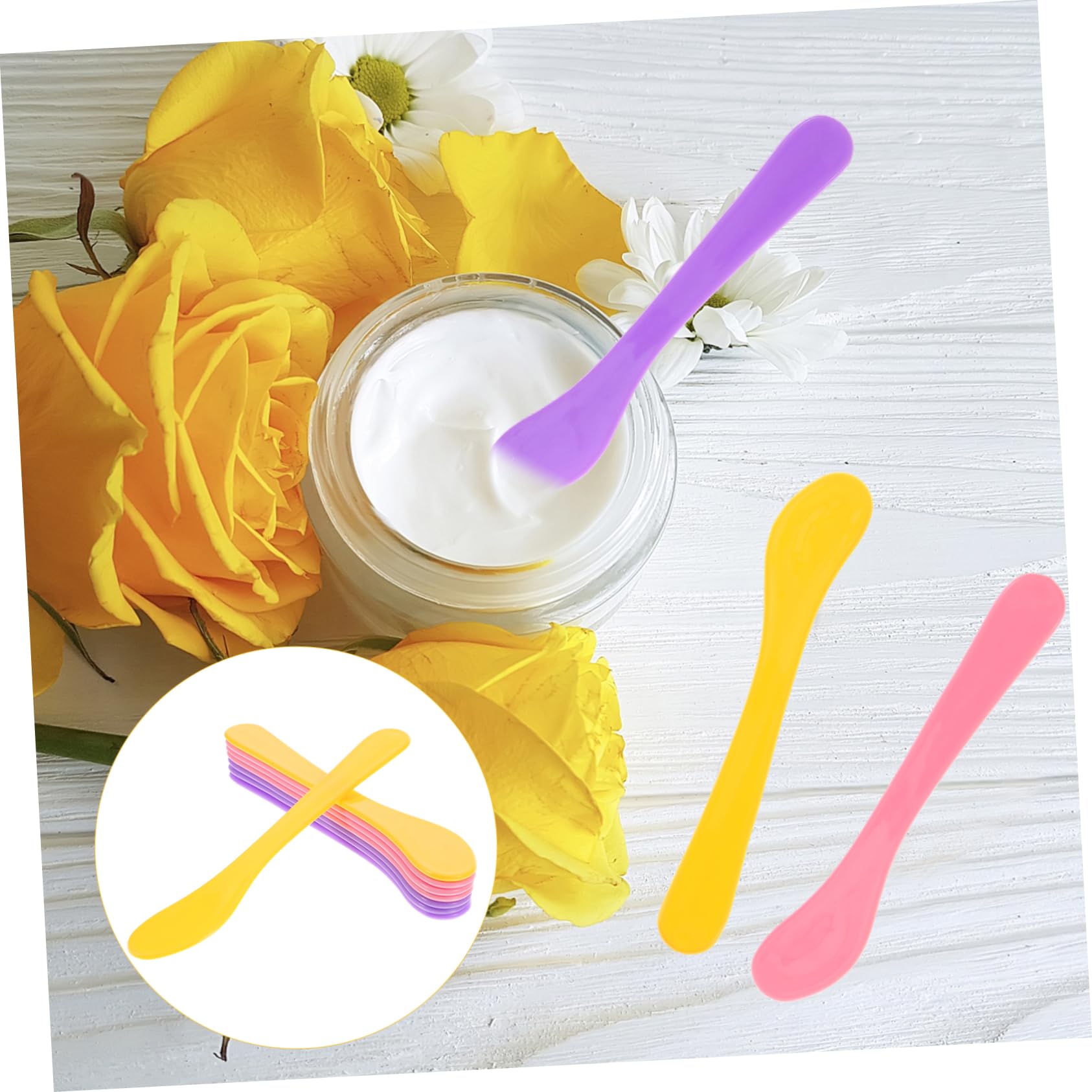 10 Pcs Makeup Spatula Tool - Mini Blender for Freeze Palette, Facial Spoon & Jelly Mask Application | Perfect for Clay Masks, Lip Masks & Collagen Masks | Essential Skin Care & Cosmetic Tools for Professional & Home Use
